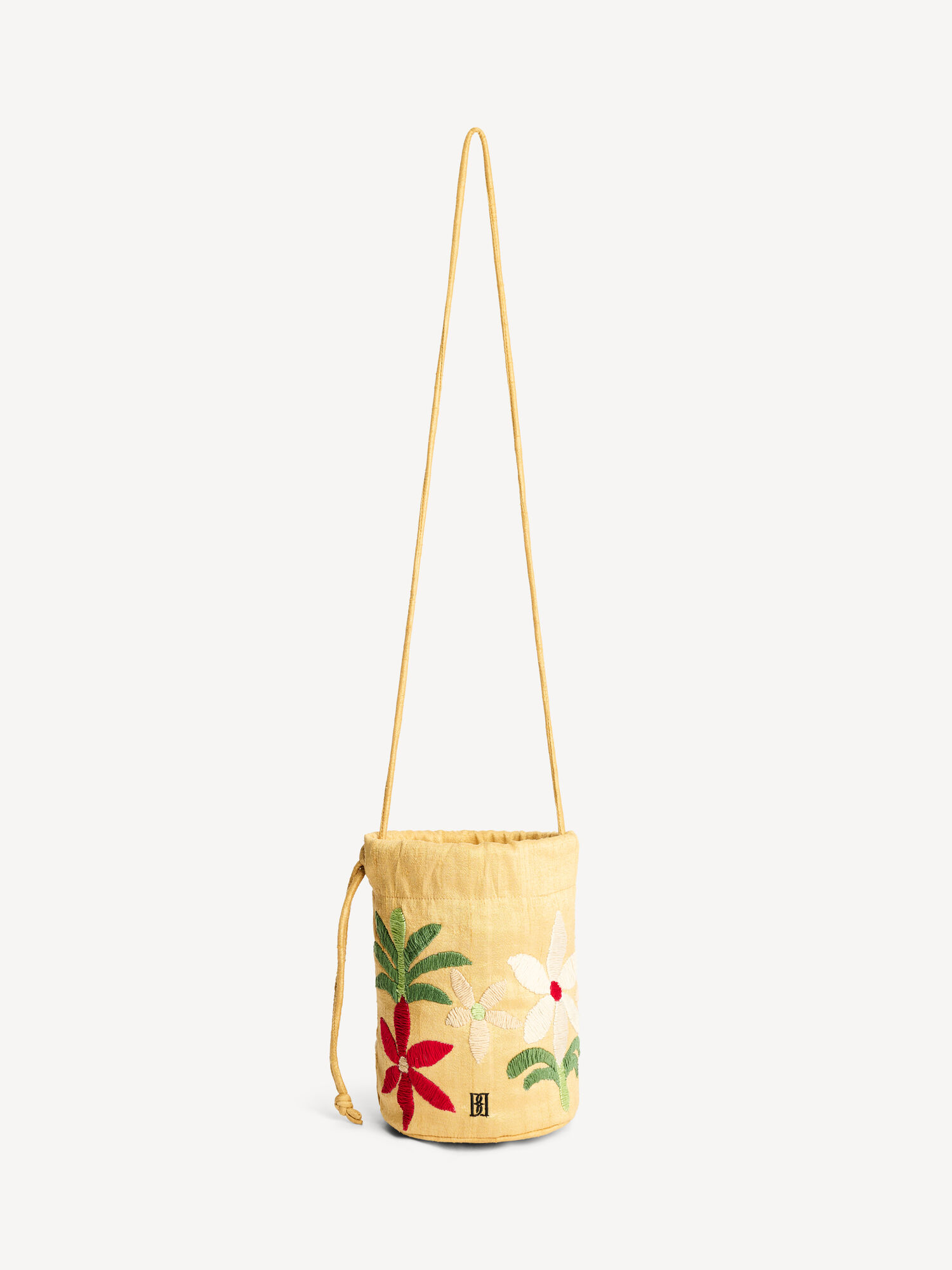 Leandras silk bucket bag