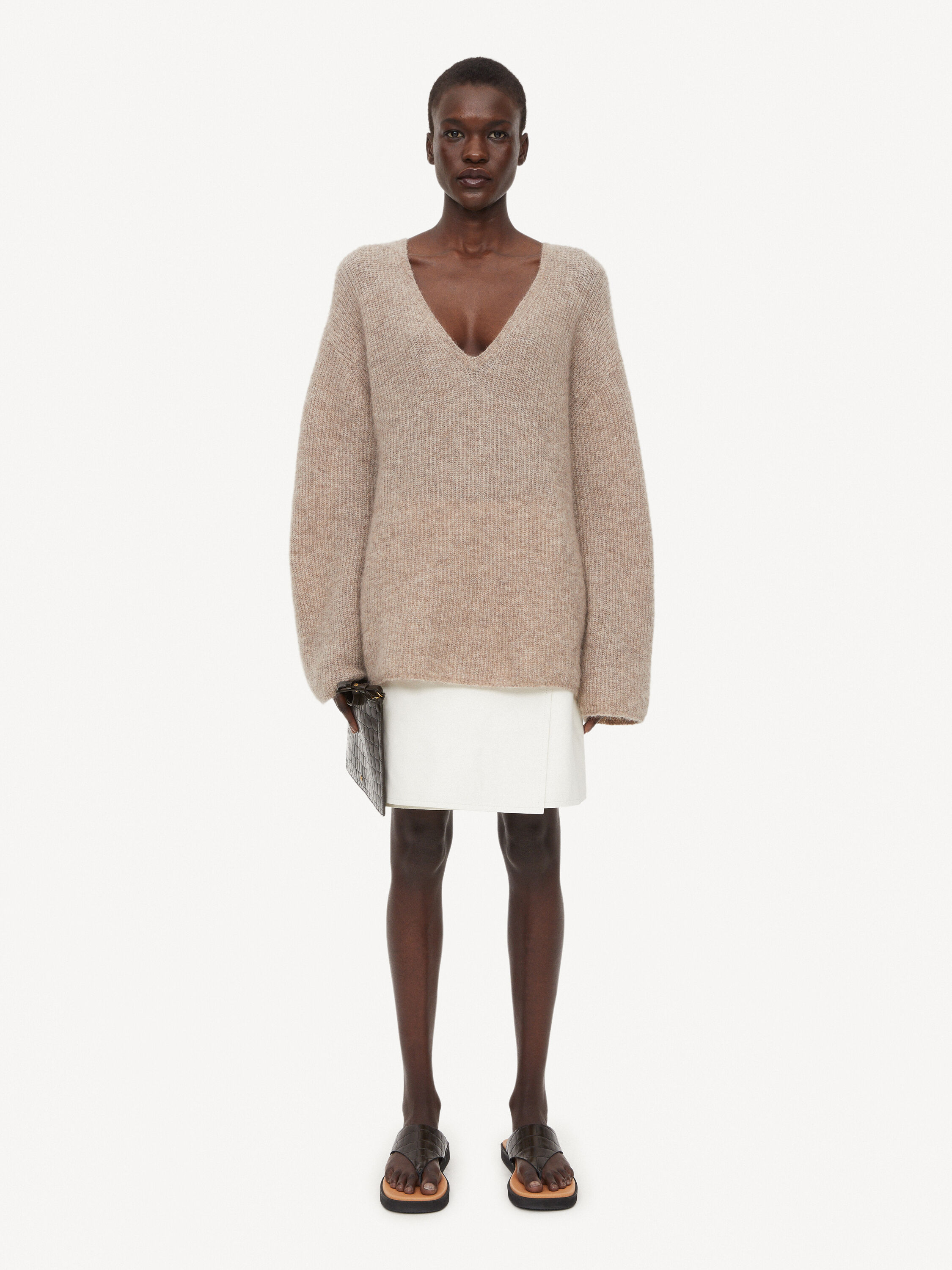 Divna Embroidered Wool Blend Sweater