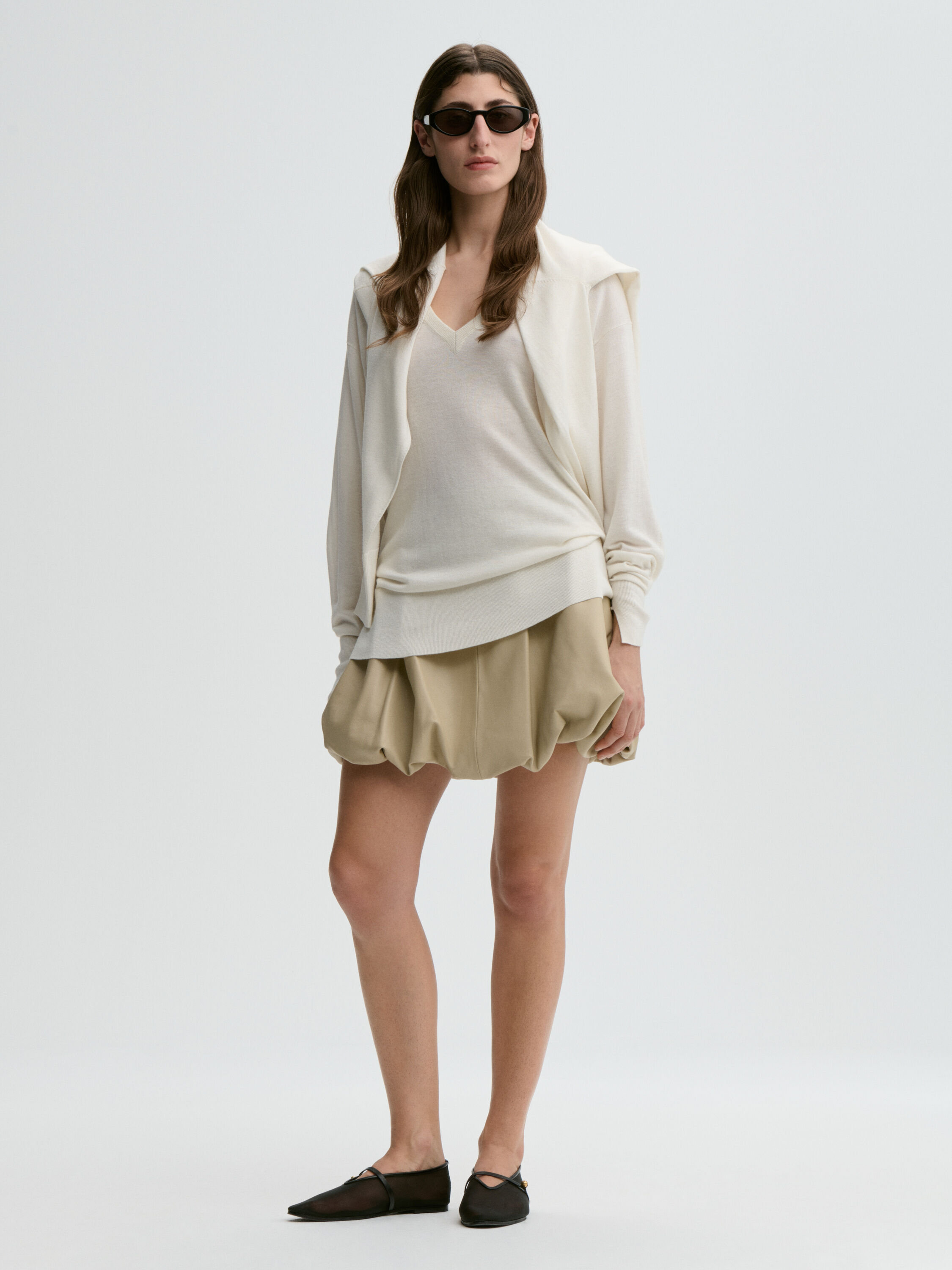 EXCLUSIVE: Brey Leather mini skirt