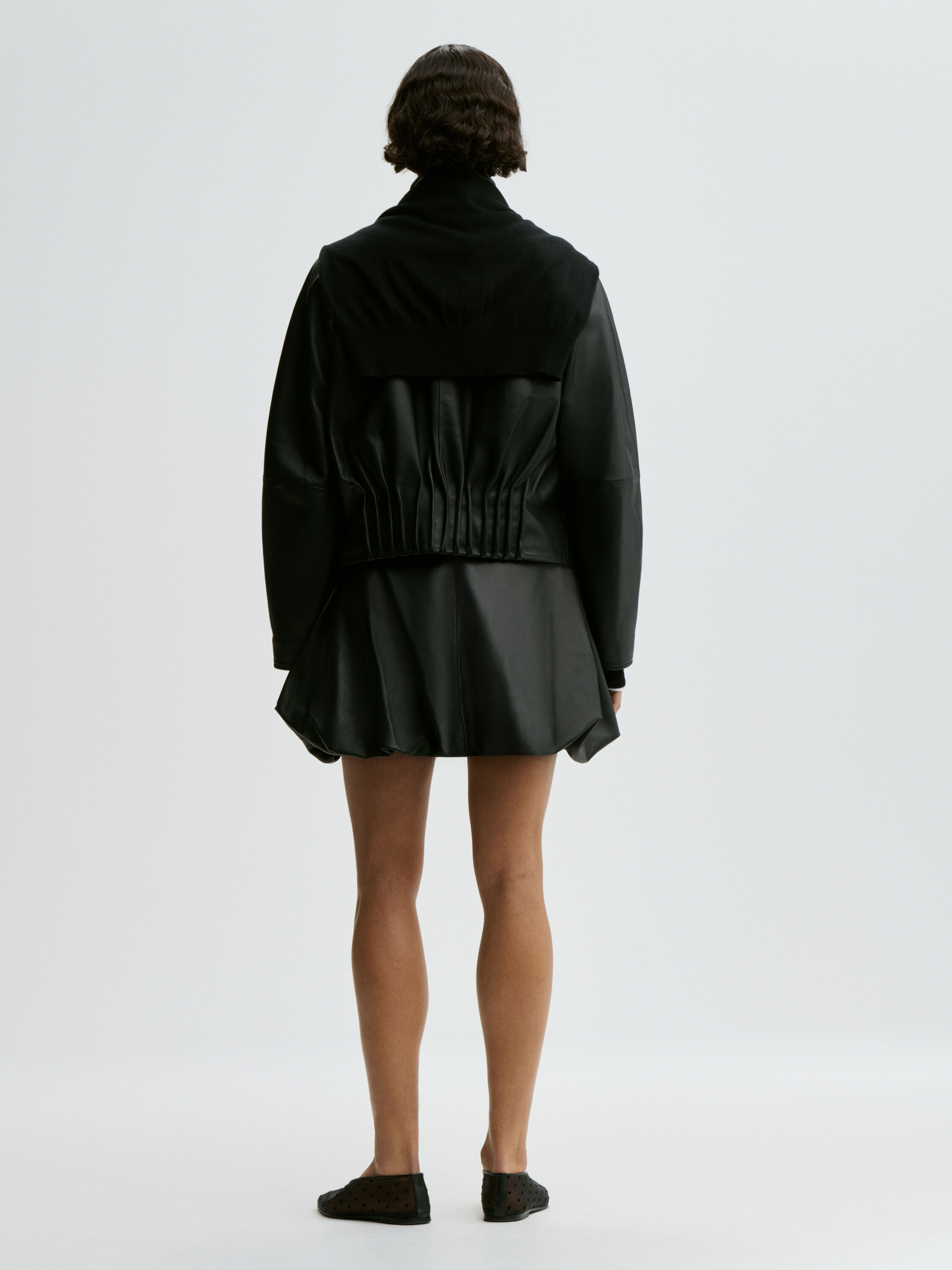 EXCLUSIVE: Brey Leather mini skirt