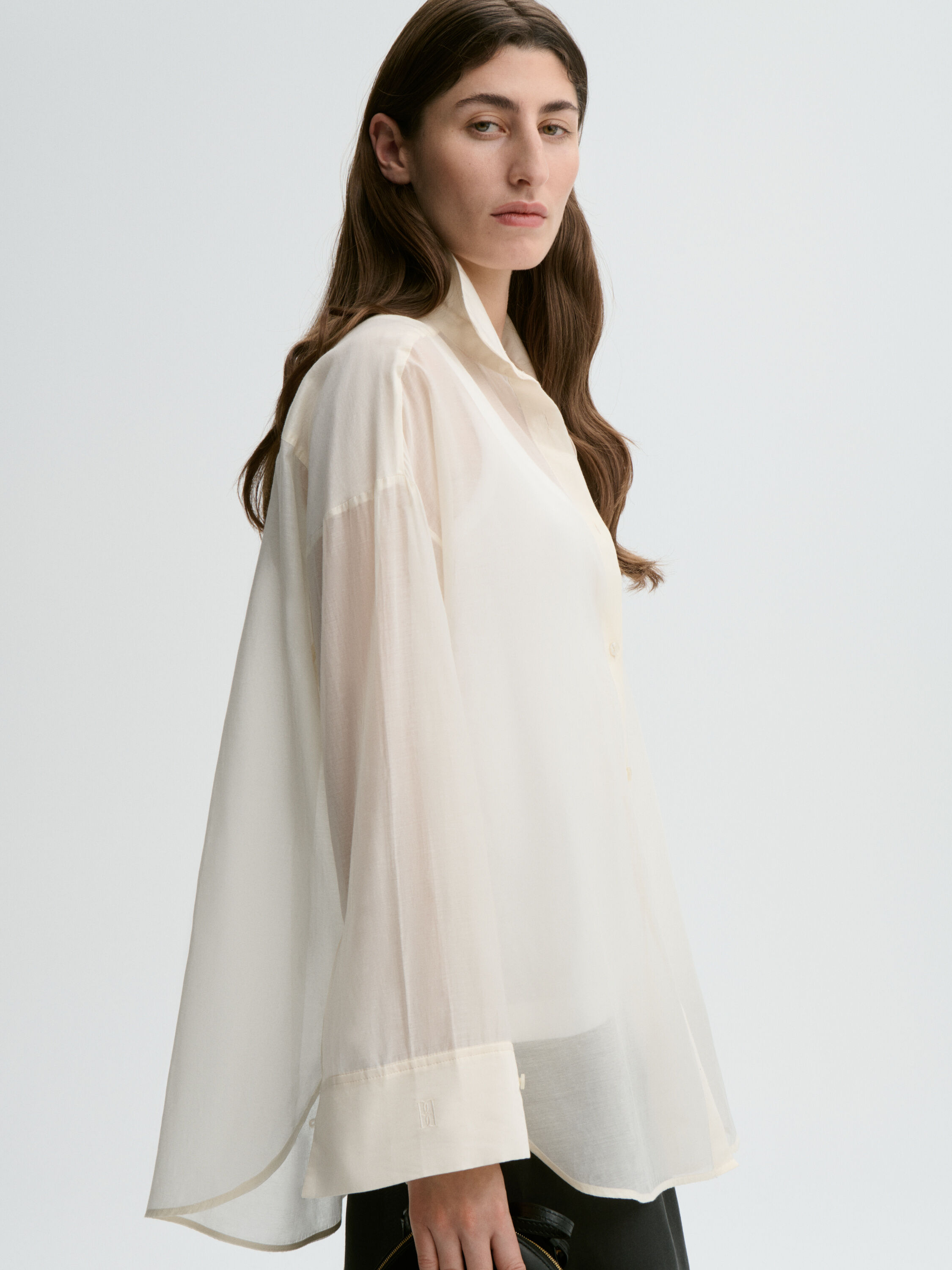 Derris silk organza shirt