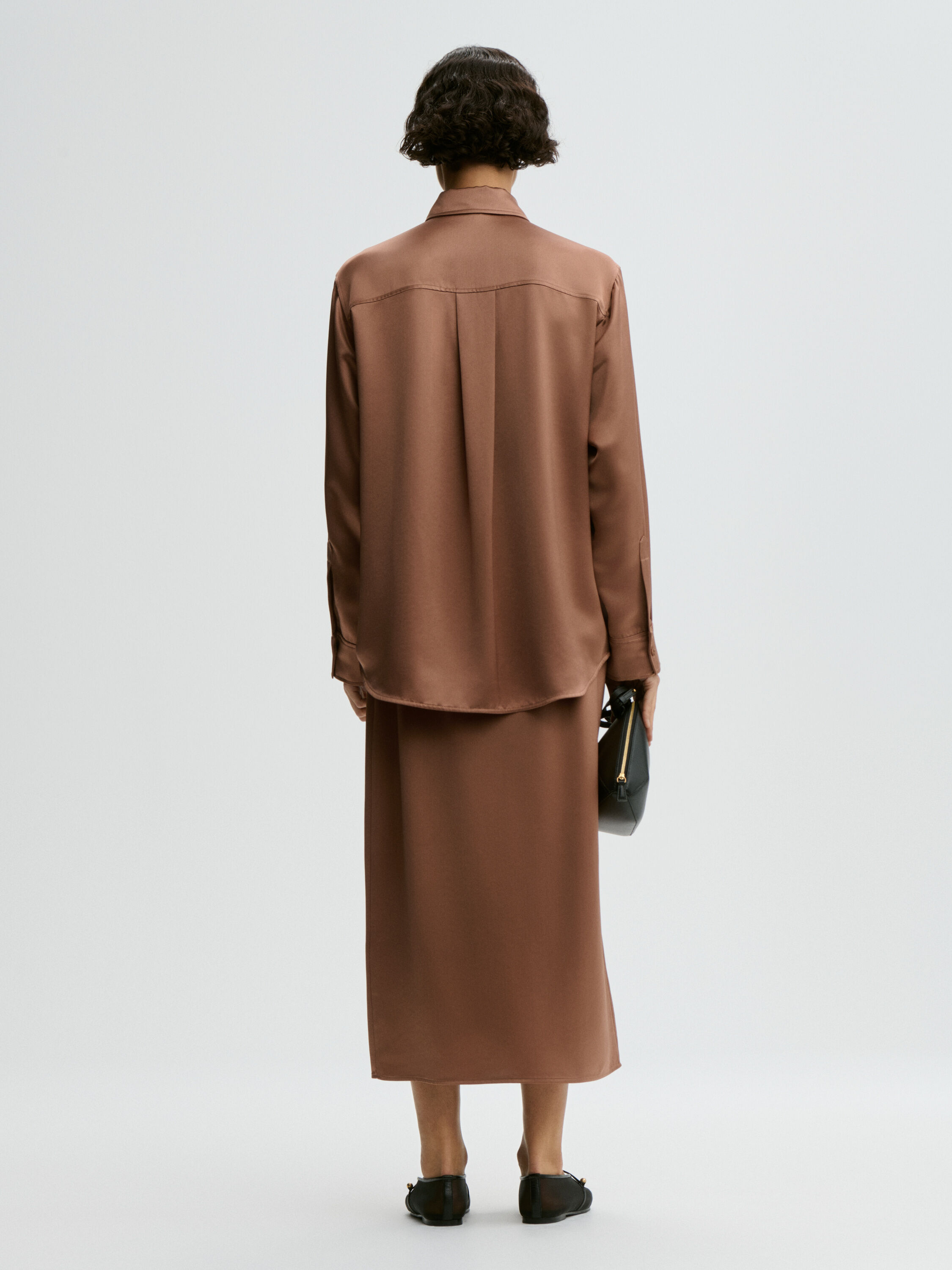 Pacia satin maxi skirt