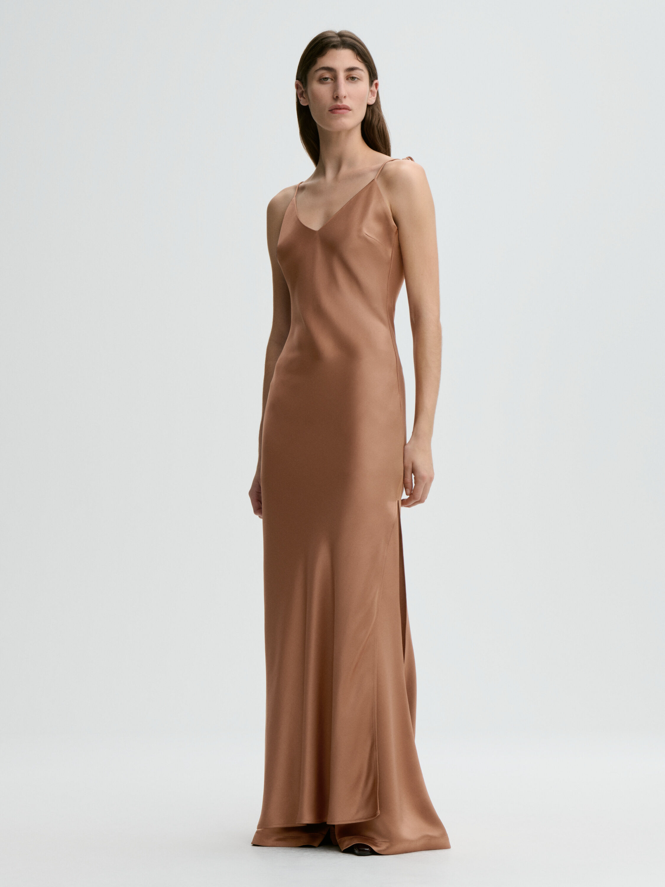 Robe maxi en satin Pascale