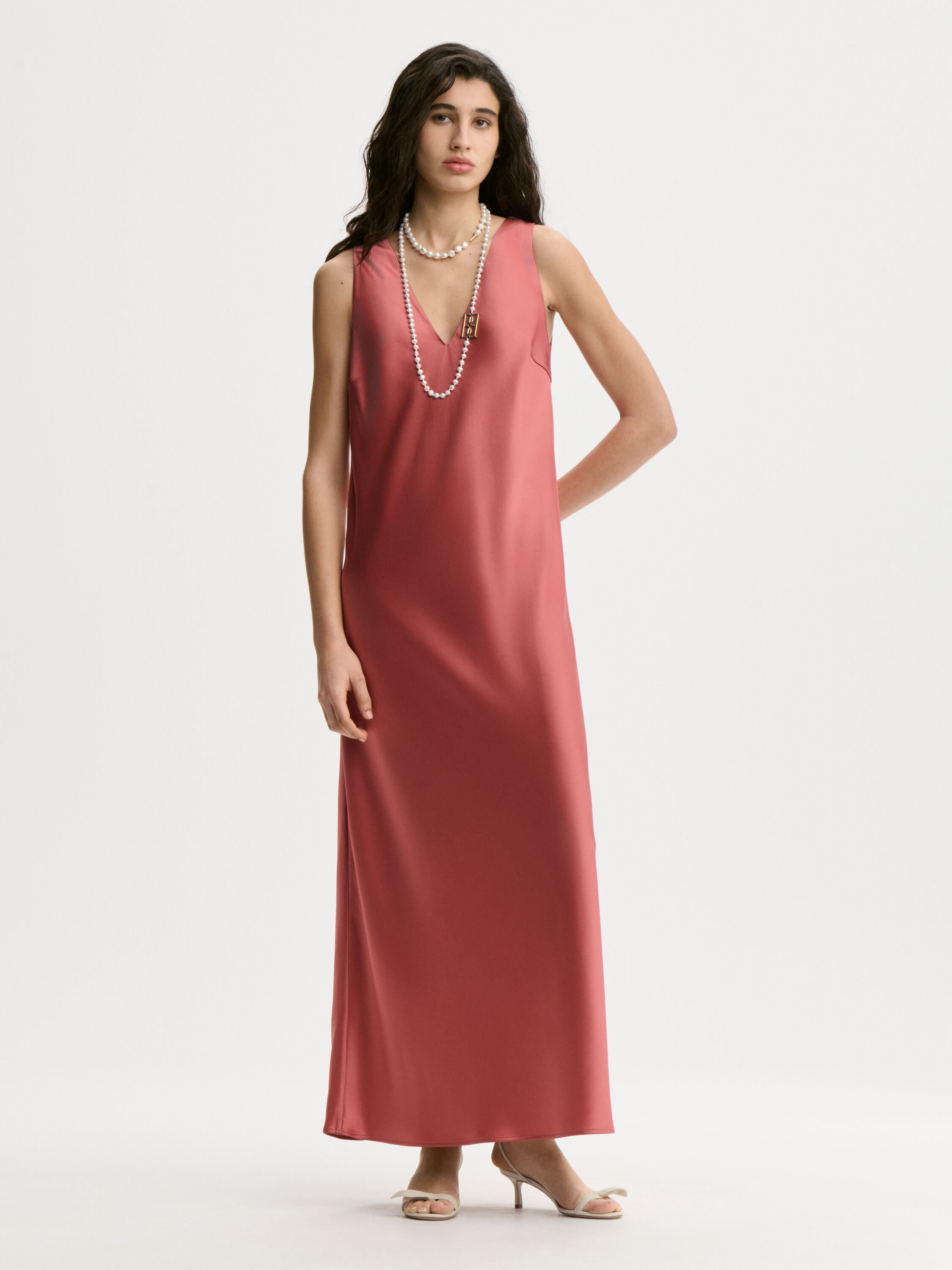 Levita satin maxi dress