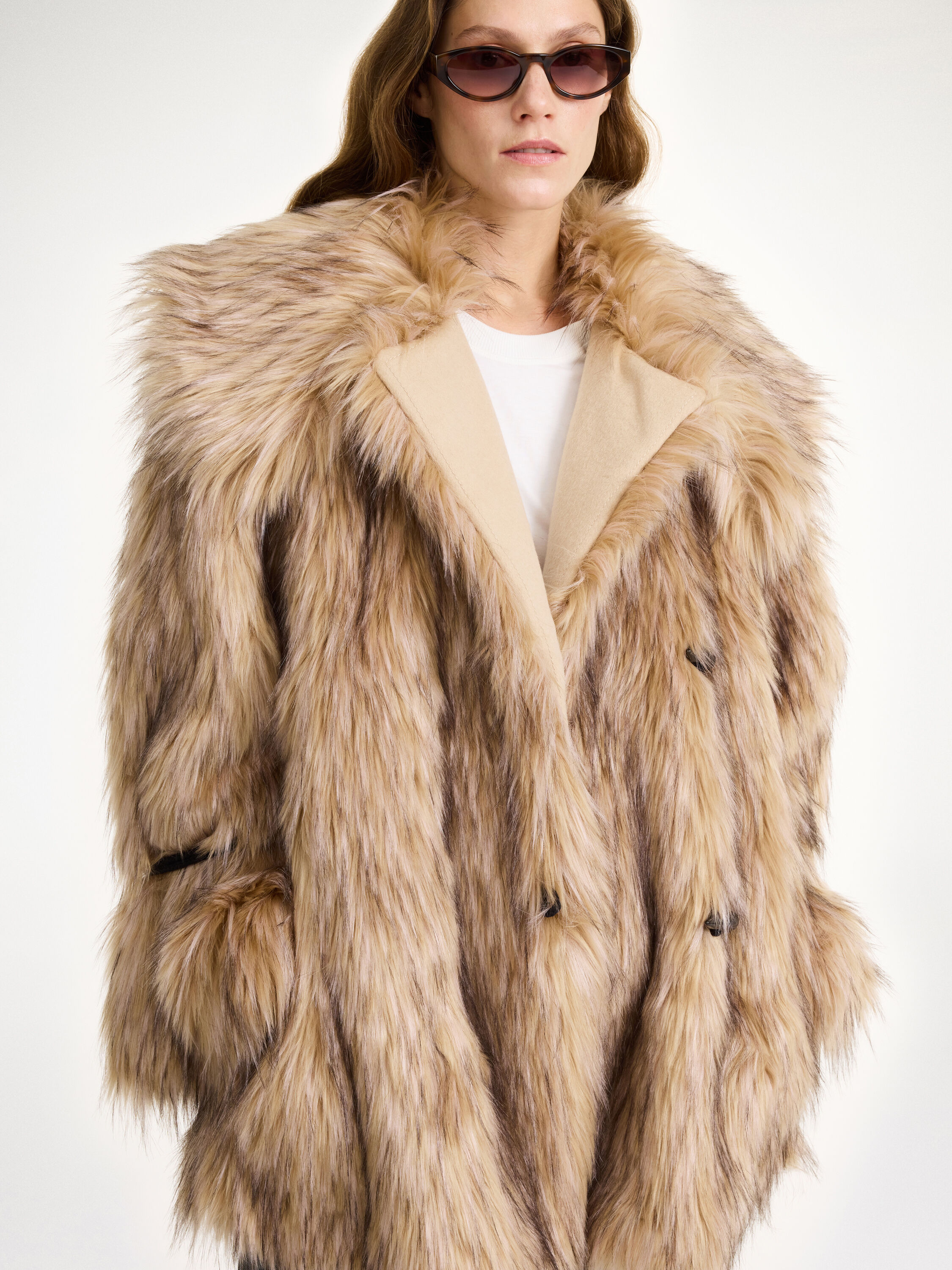 Exclusive Moda Operandi X By Malene Birger Manteau Yvette en fourrure synth&eacute;tique