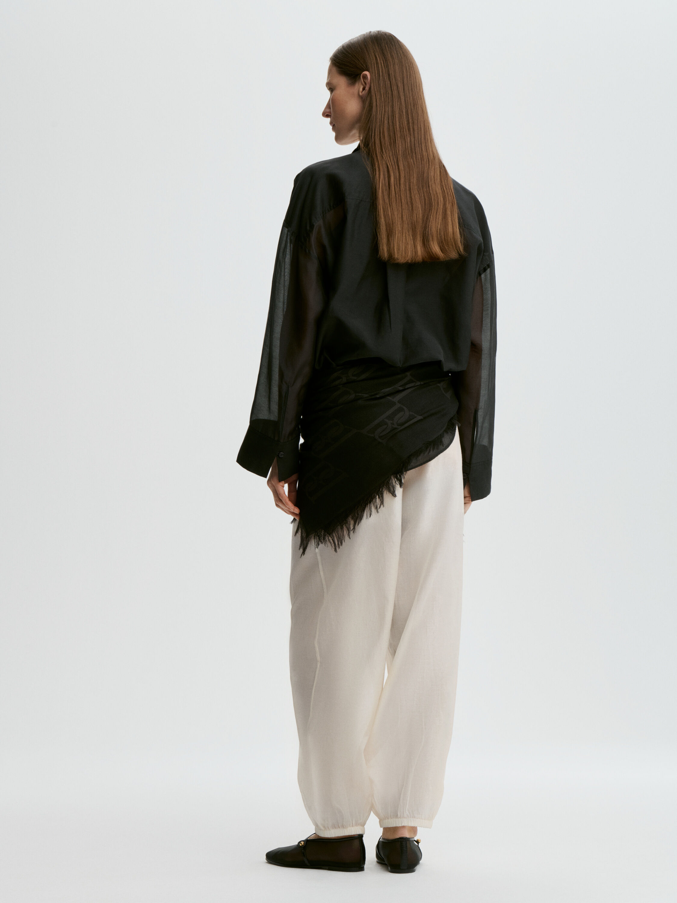 Derris silk organza shirt