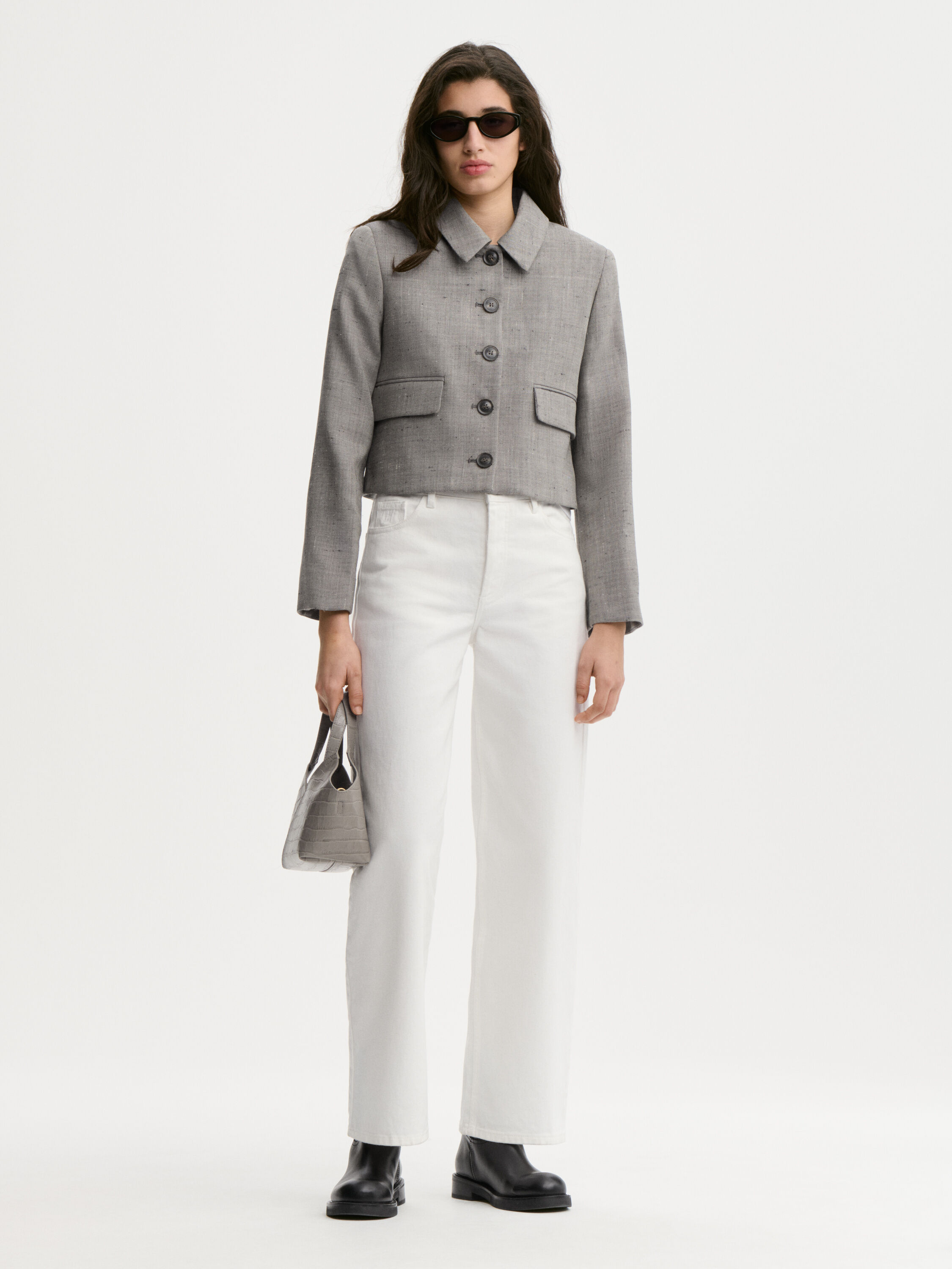 Angie single-breasted wool blazer