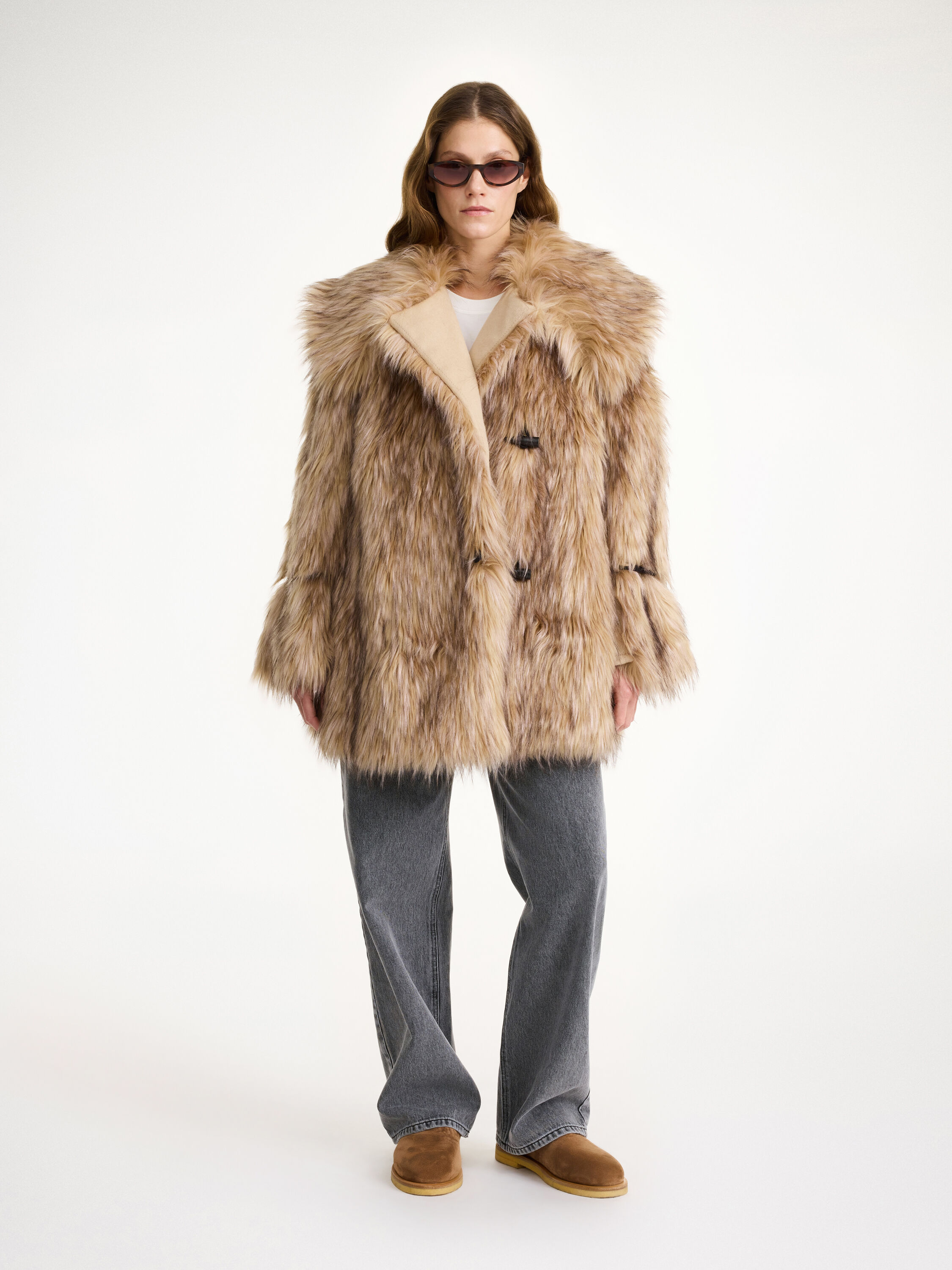 Exclusive Moda Operandi X By Malene Birger Manteau Yvette en fourrure synth&eacute;tique