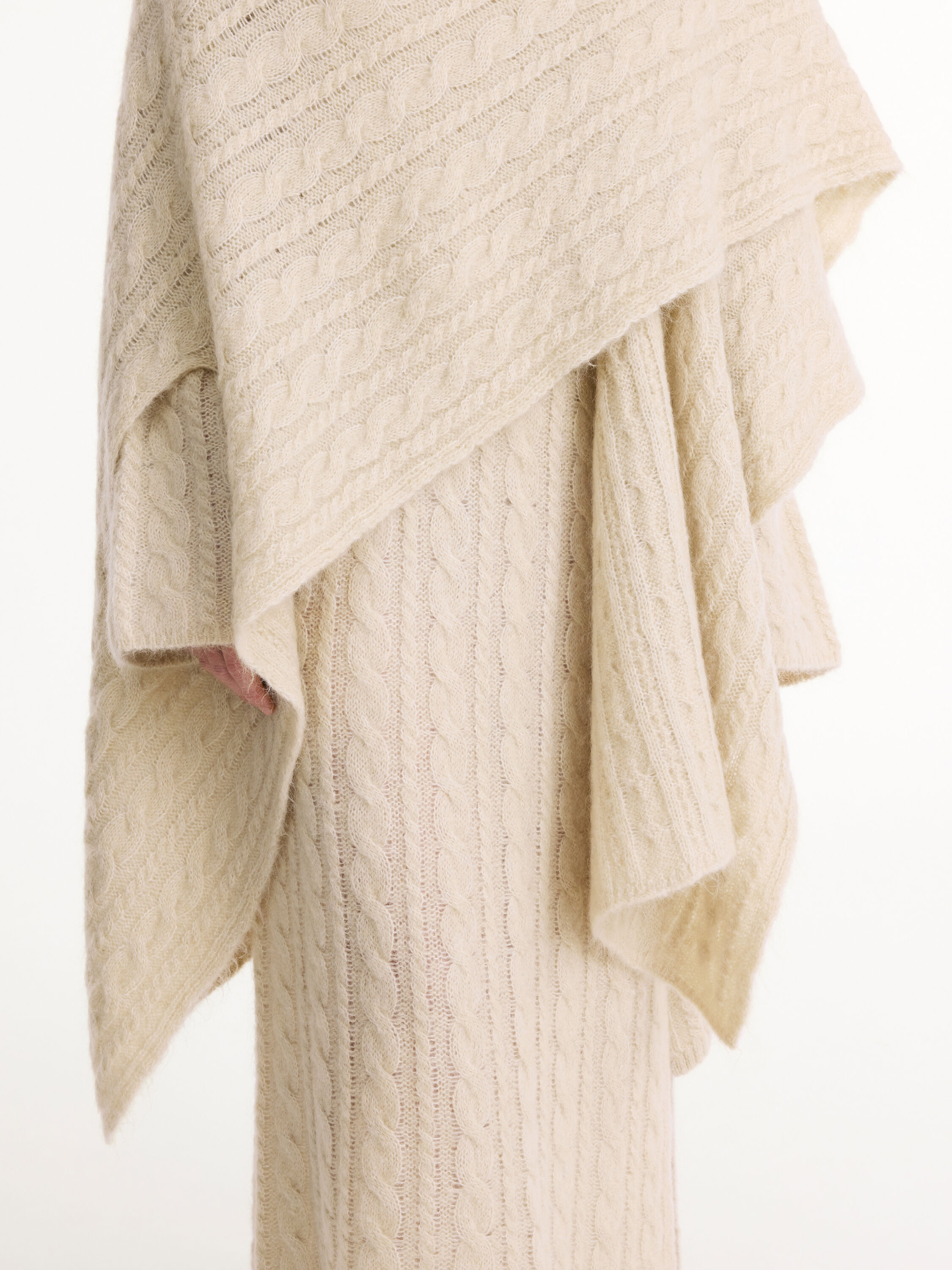 Kassillas wool-blend poncho