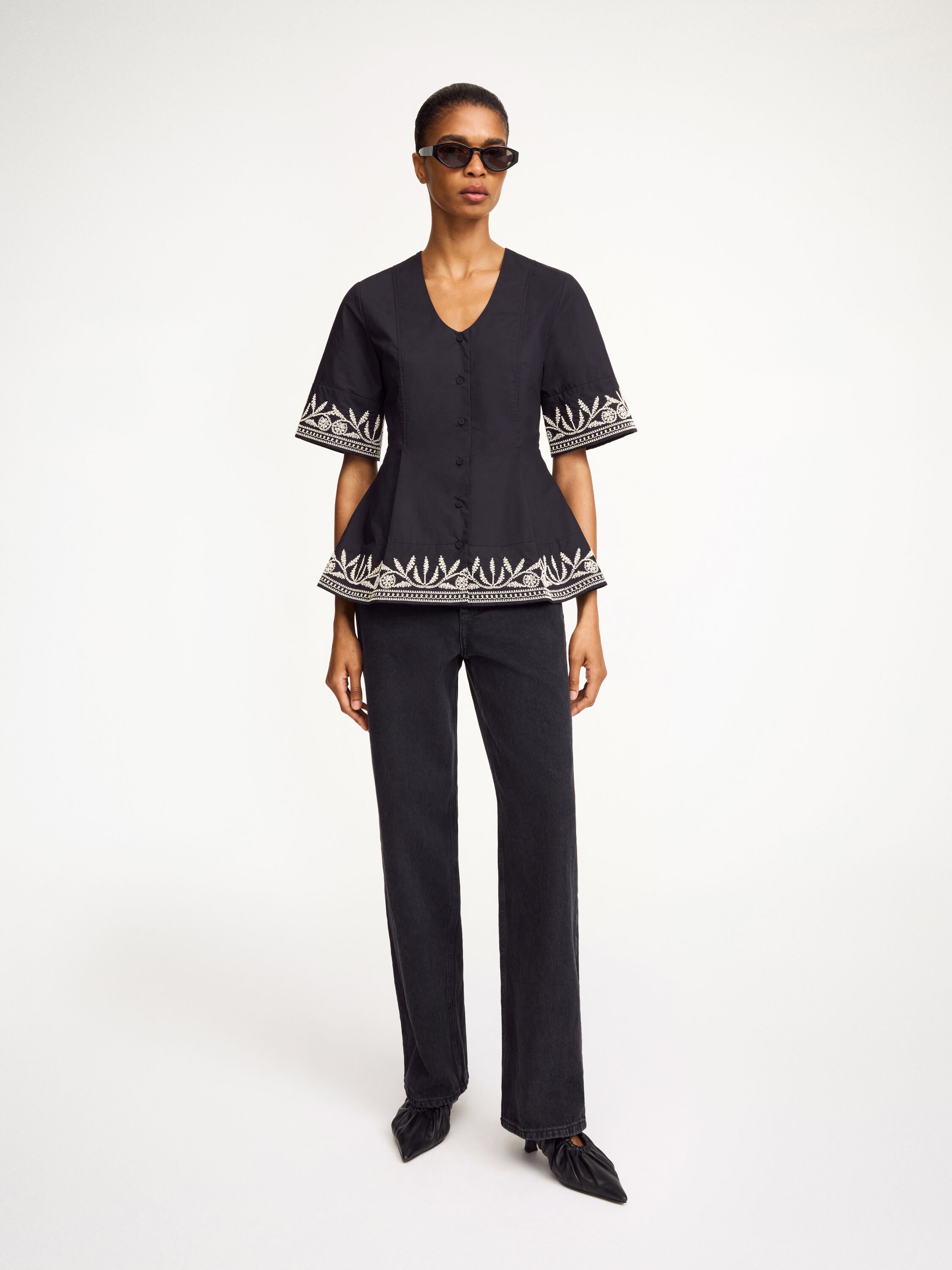 “By Malene Birger”ラミー×コットンエアリードレス Black By Malene Birger”ラミー×コットンエアリードレス Black (By