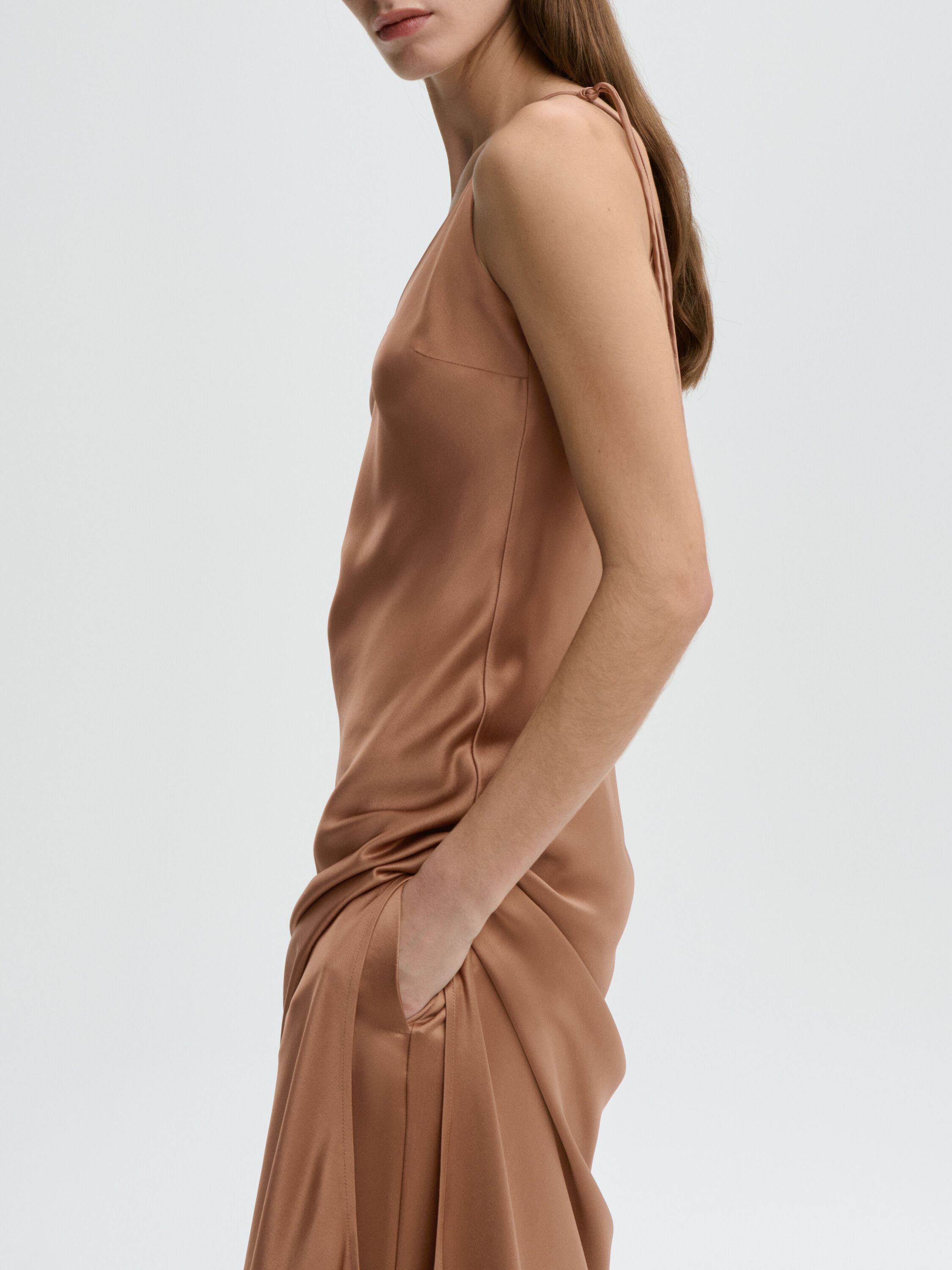 Robe maxi en satin Pascale