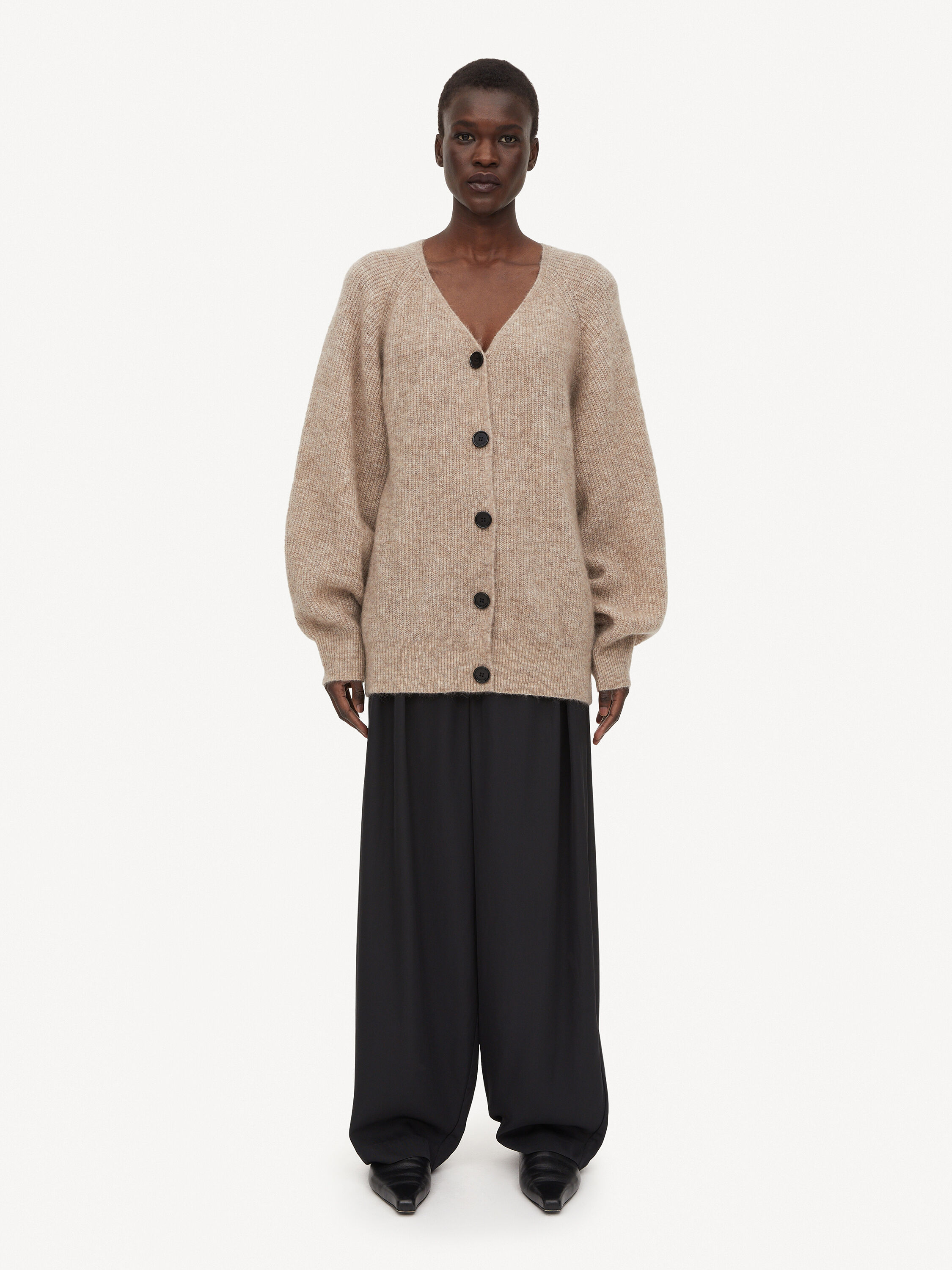 Mohair and wool-blend cardigan