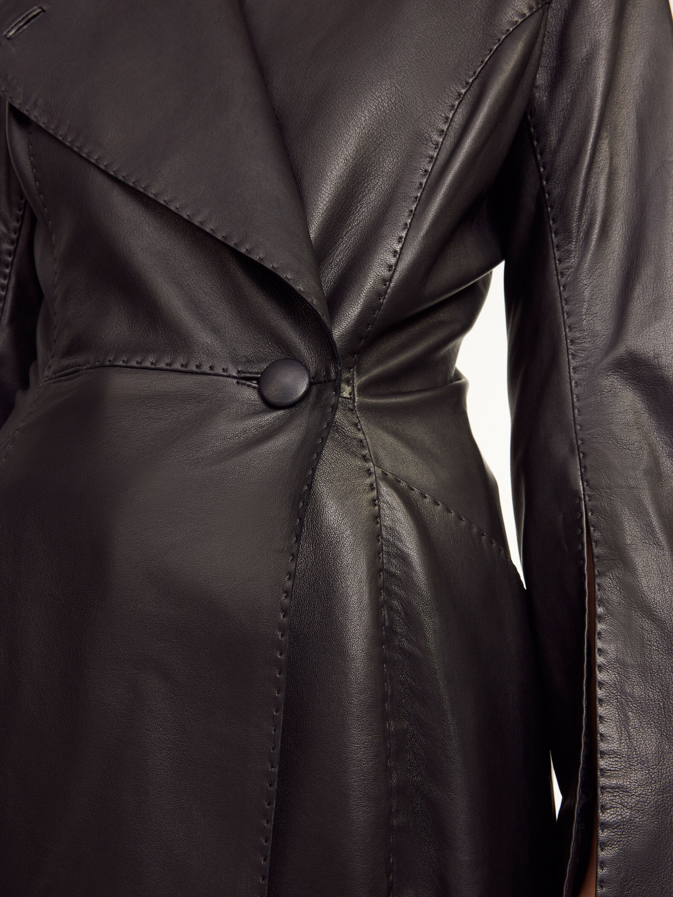 Sirrena leather coat