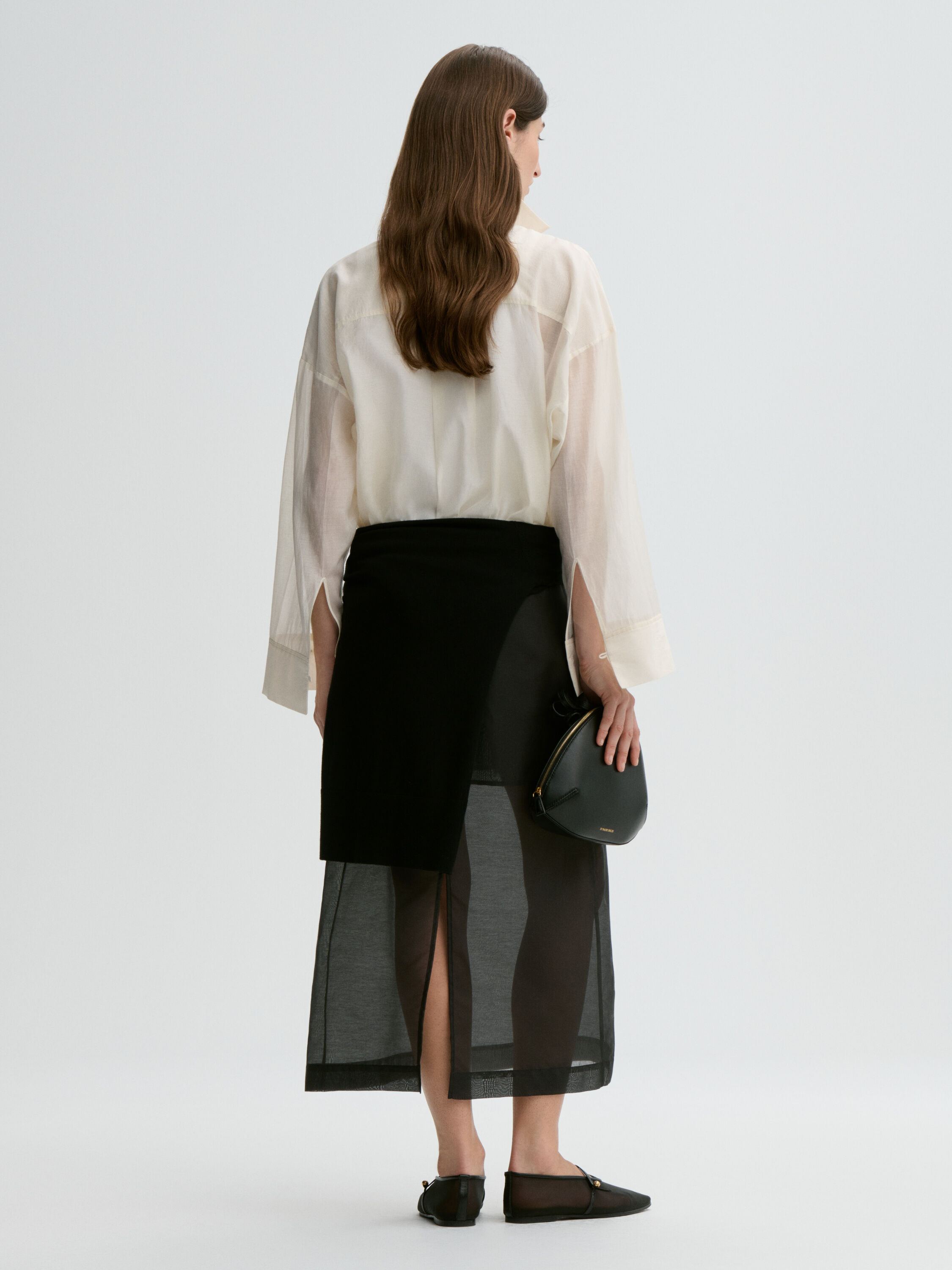 Derris silk organza shirt