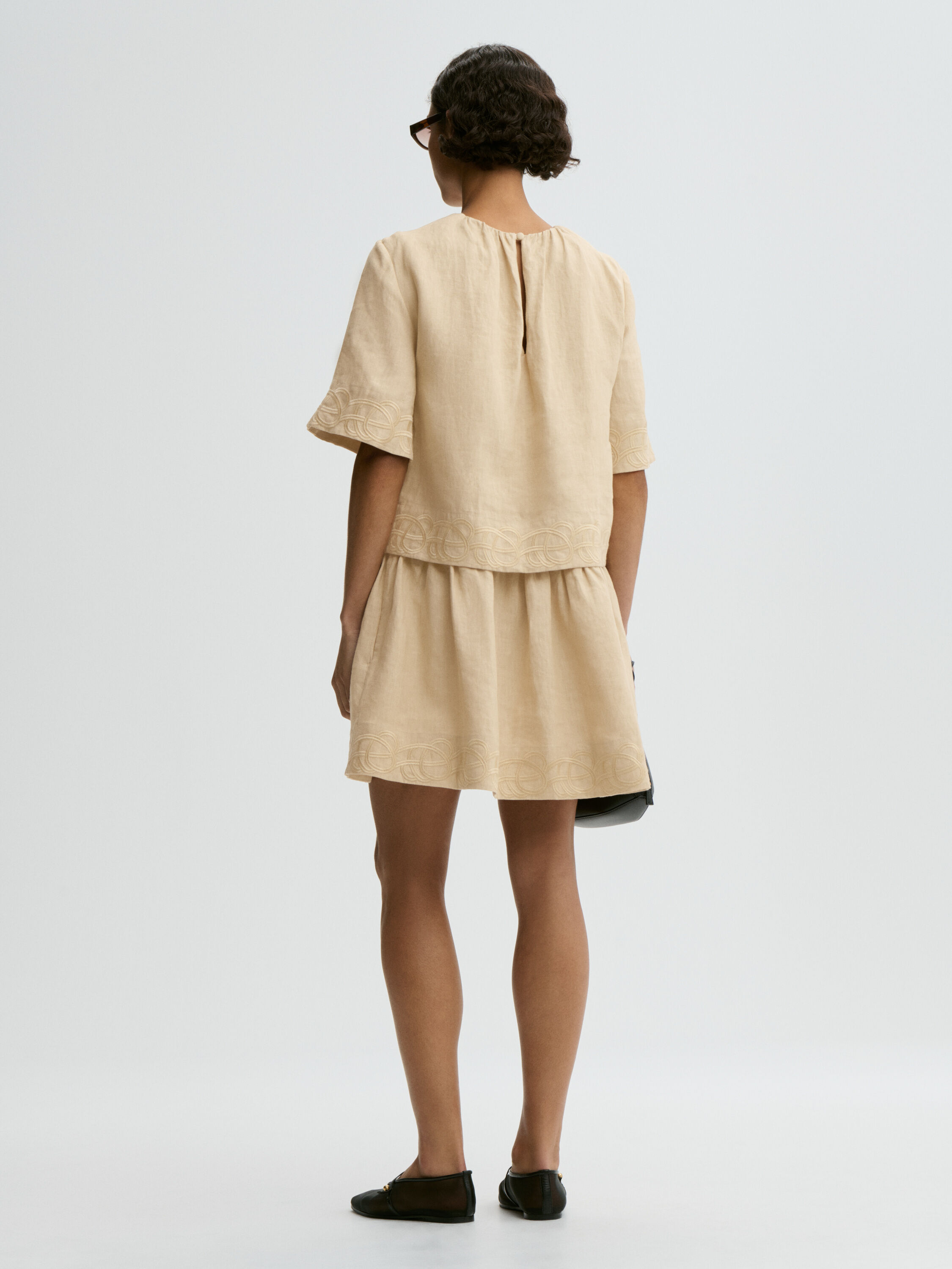 Jania linen mini dress
