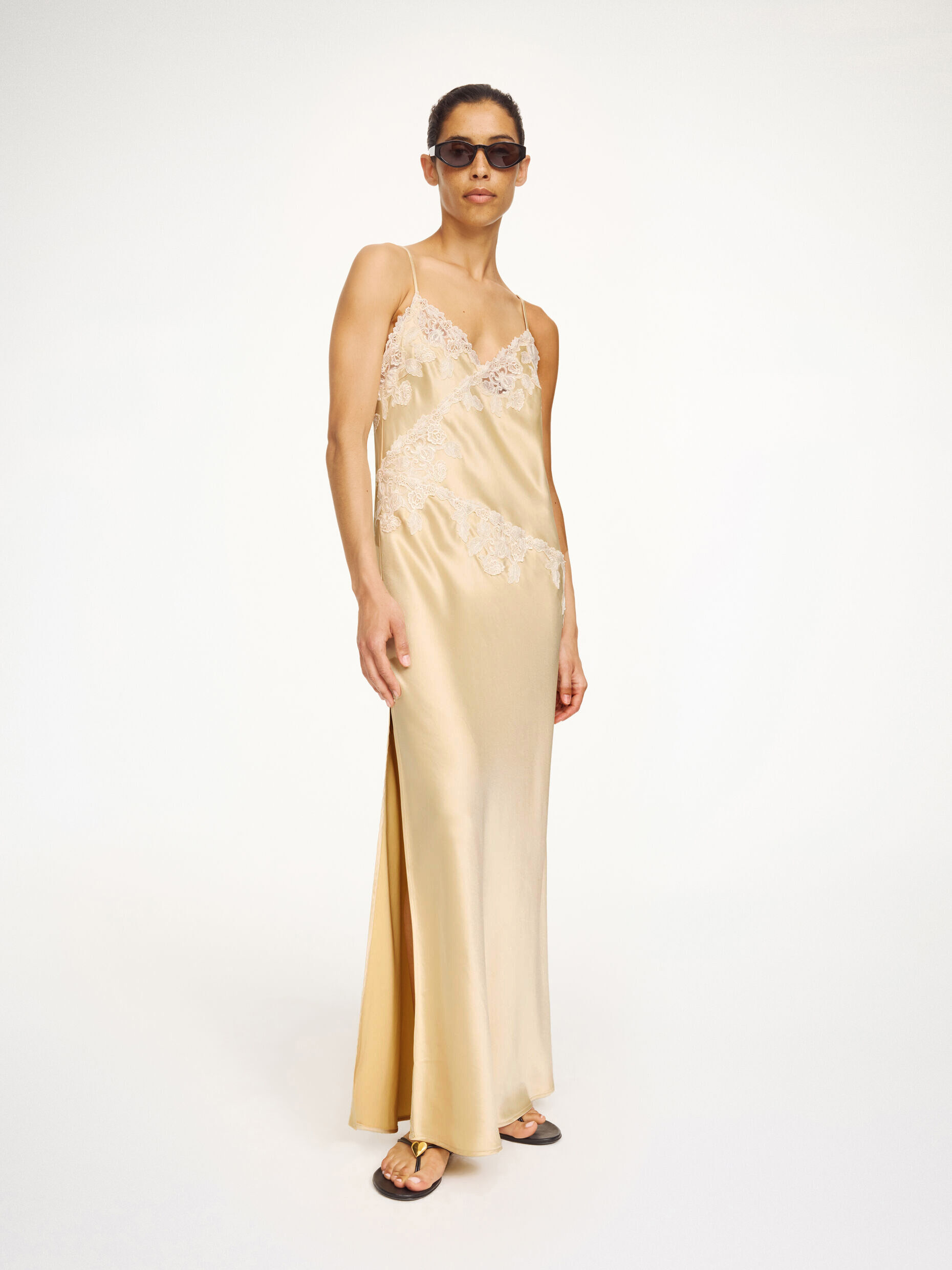 Vera satin maxi dress
