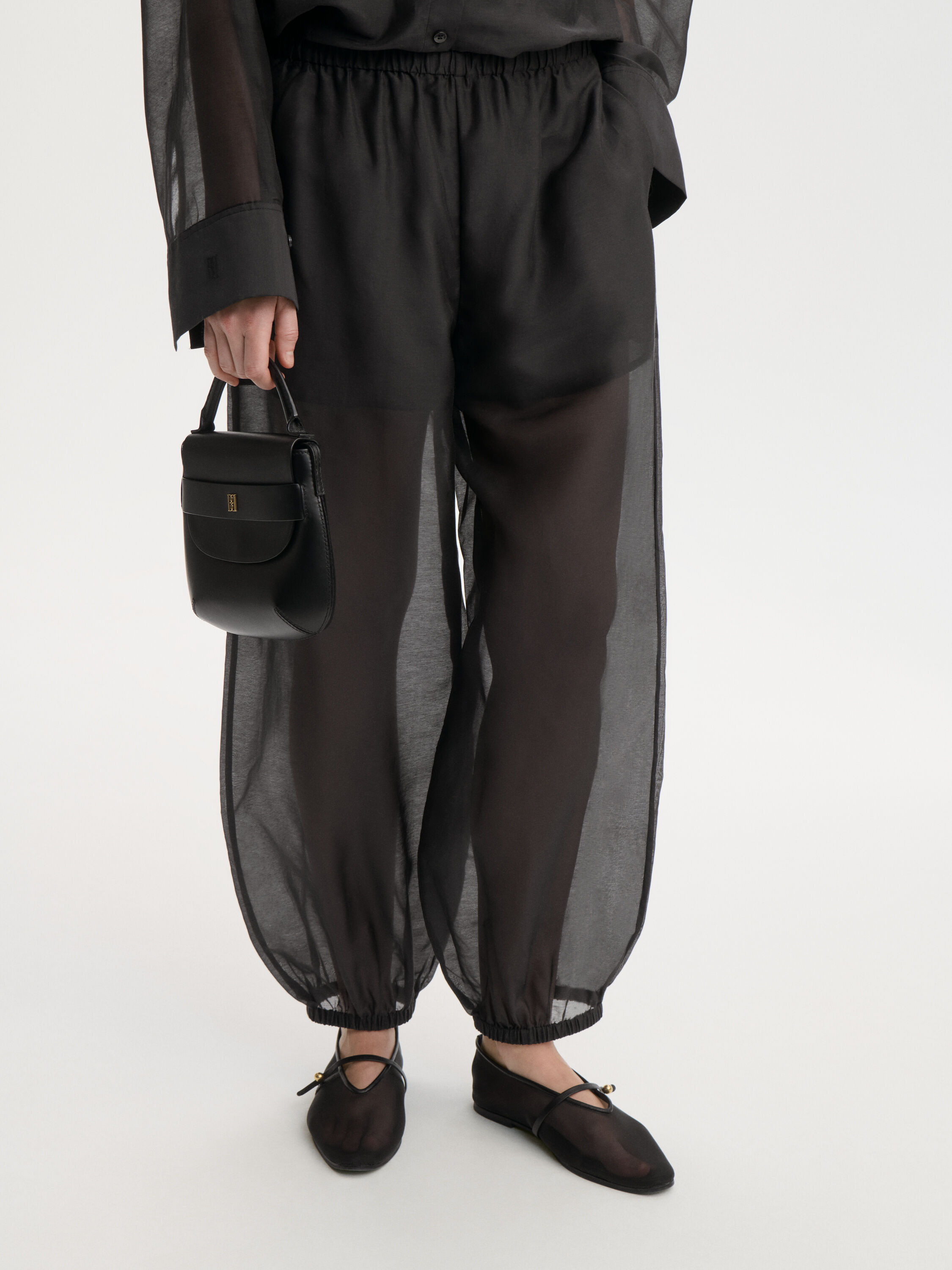 Lumas silk organza trousers