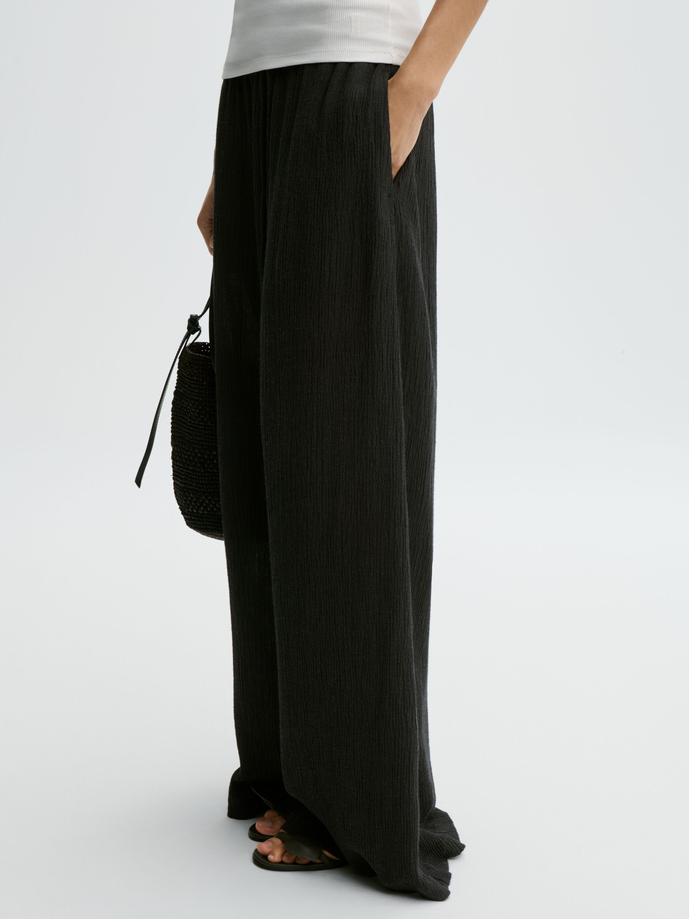Pisca Weave wide-leg trousers
