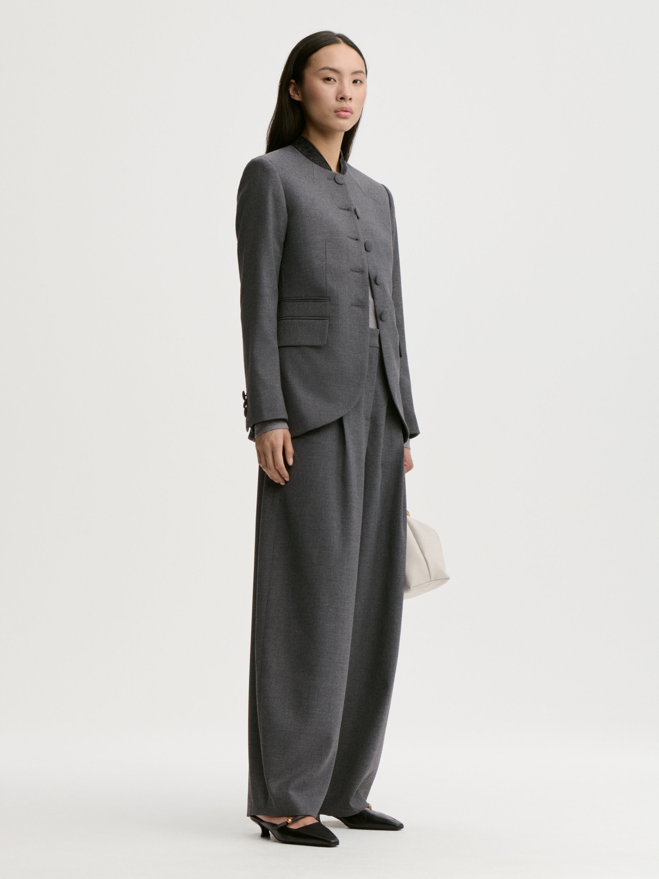 Povilanna barrel-leg trousers