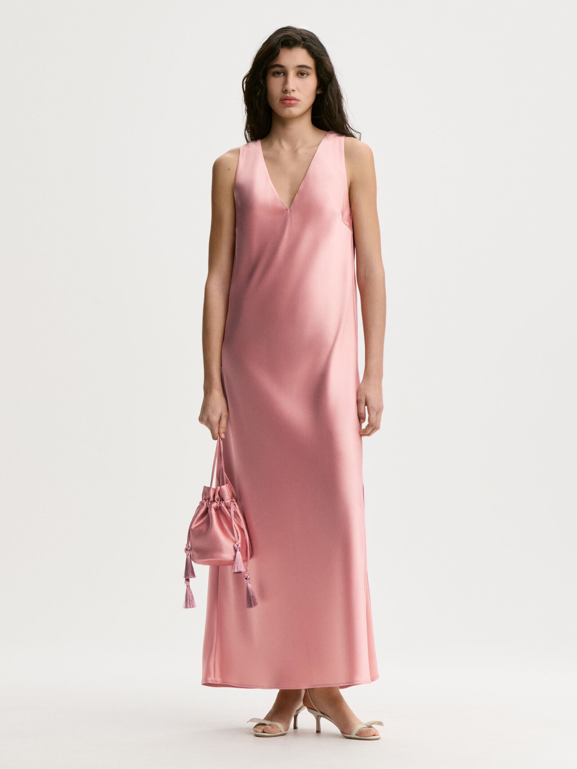 Levita satin maxi dress