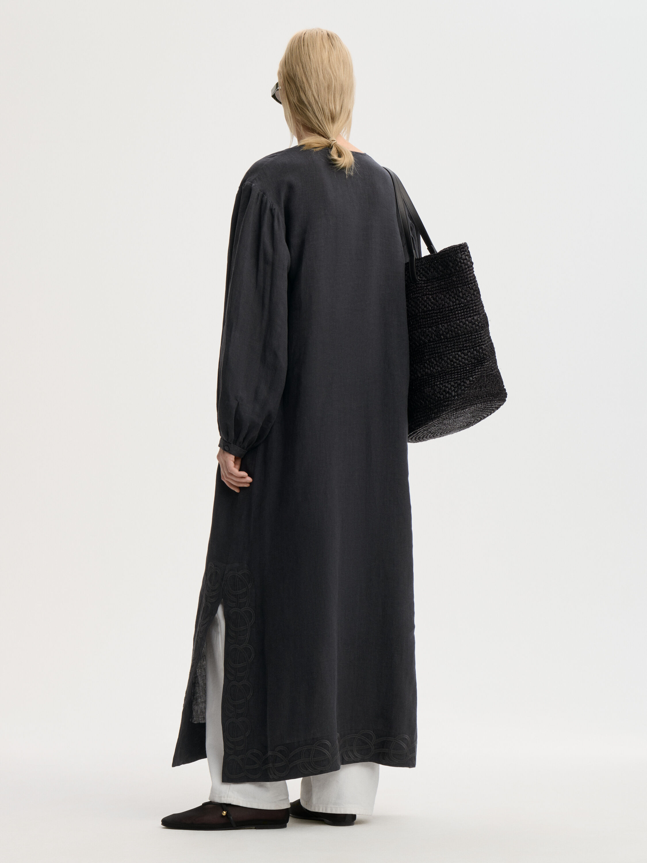 Louise linen maxi dress