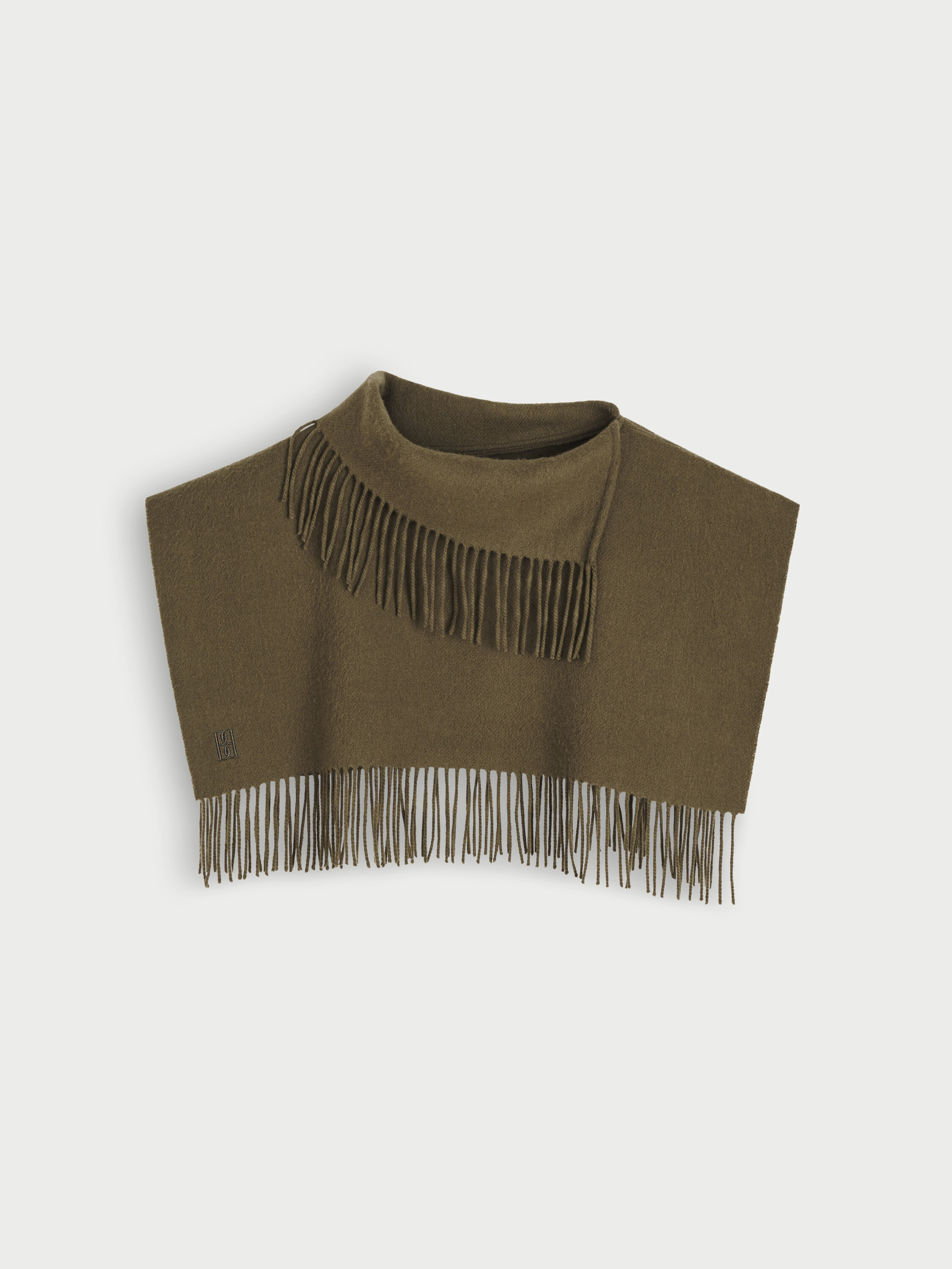 Turtla wool fringe bib