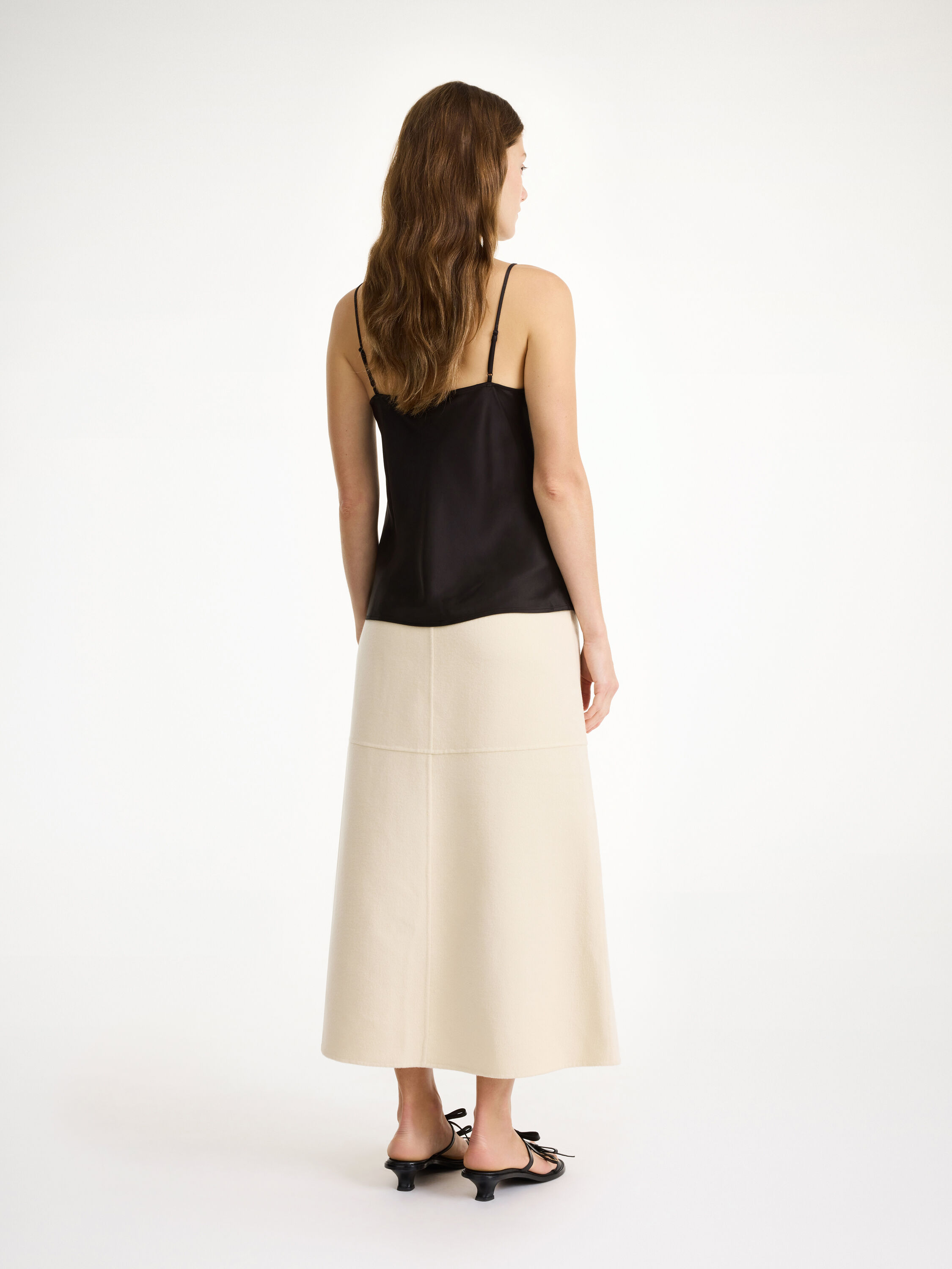 Angello wool midi skirt
