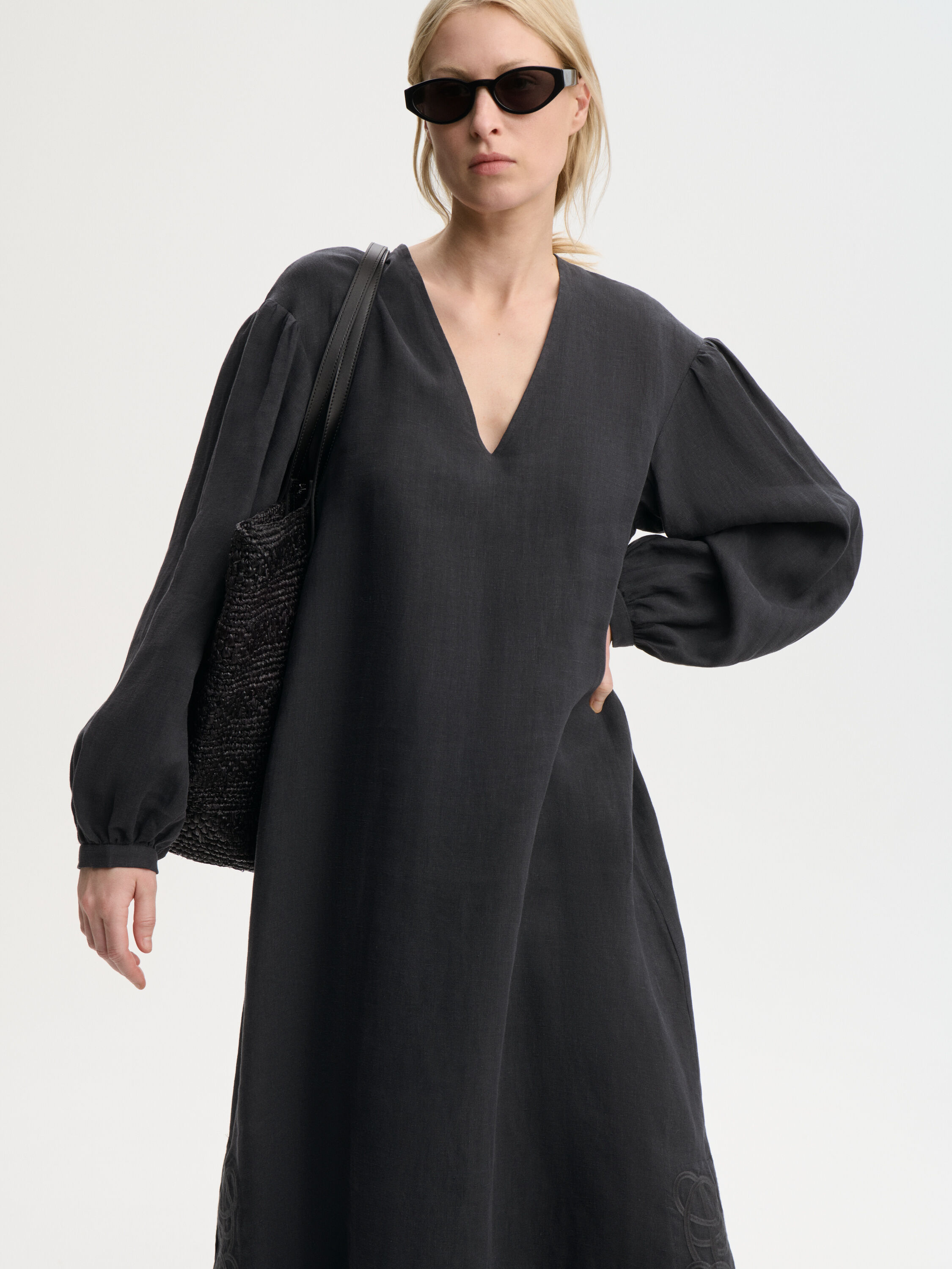 Louise linen maxi dress