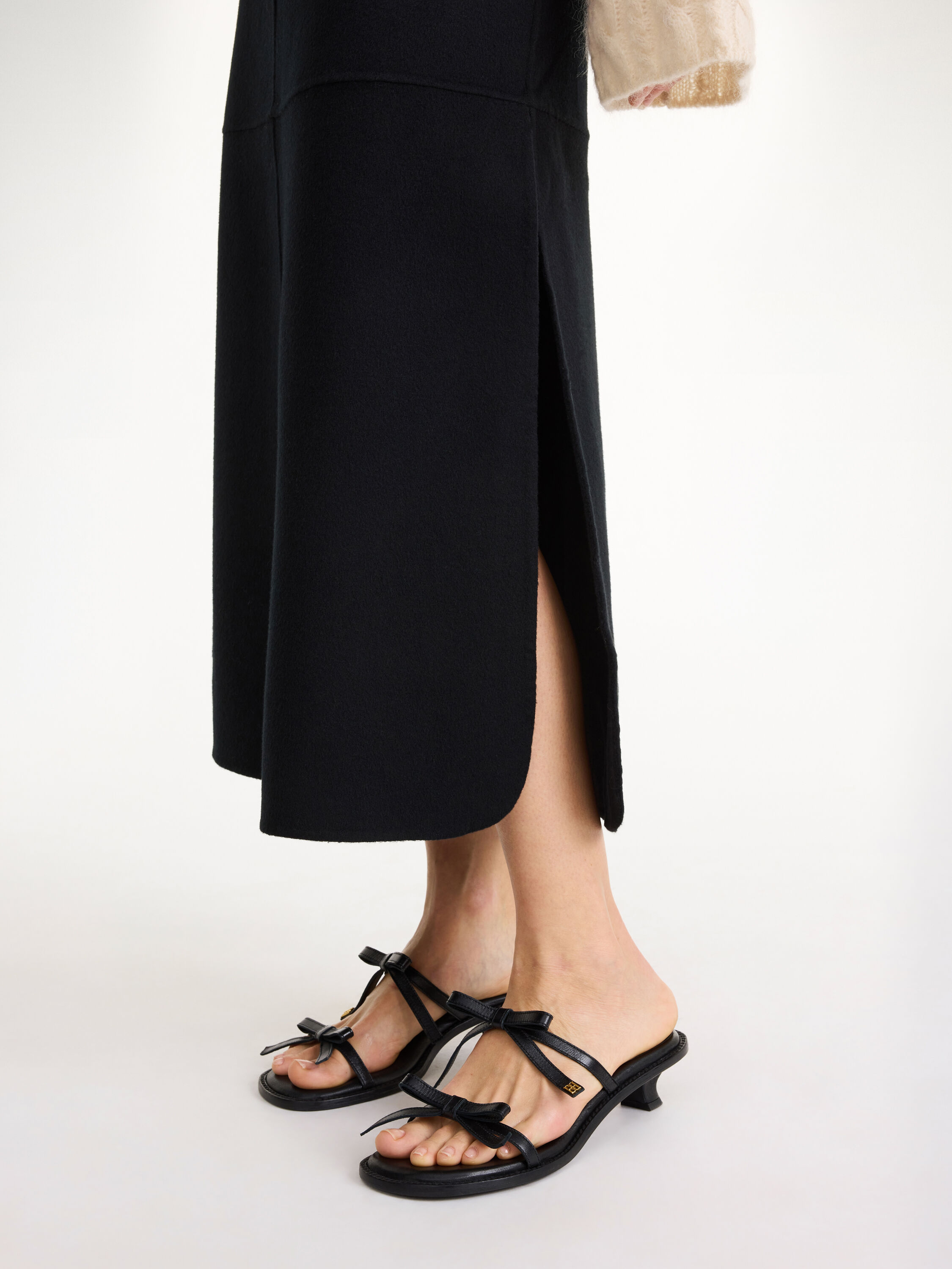 Angello wool midi skirt