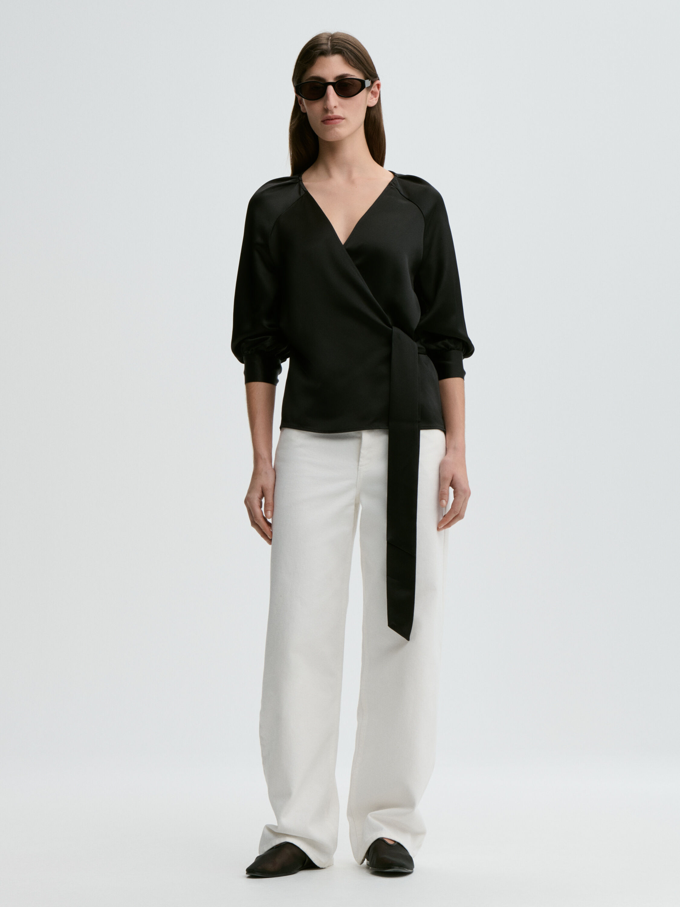 Pacey satin blouse
