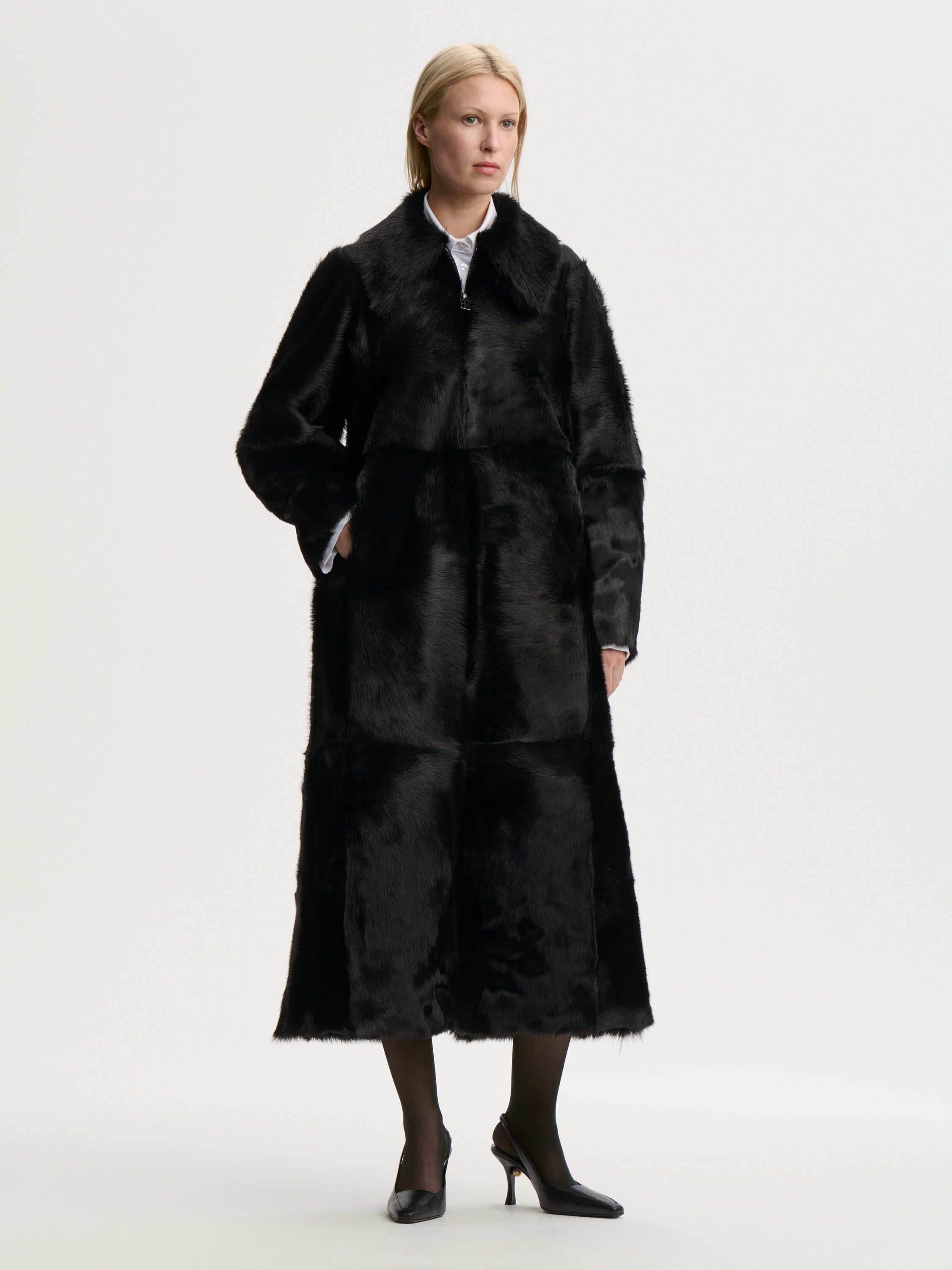 Rafaia Shearling Calf Coat