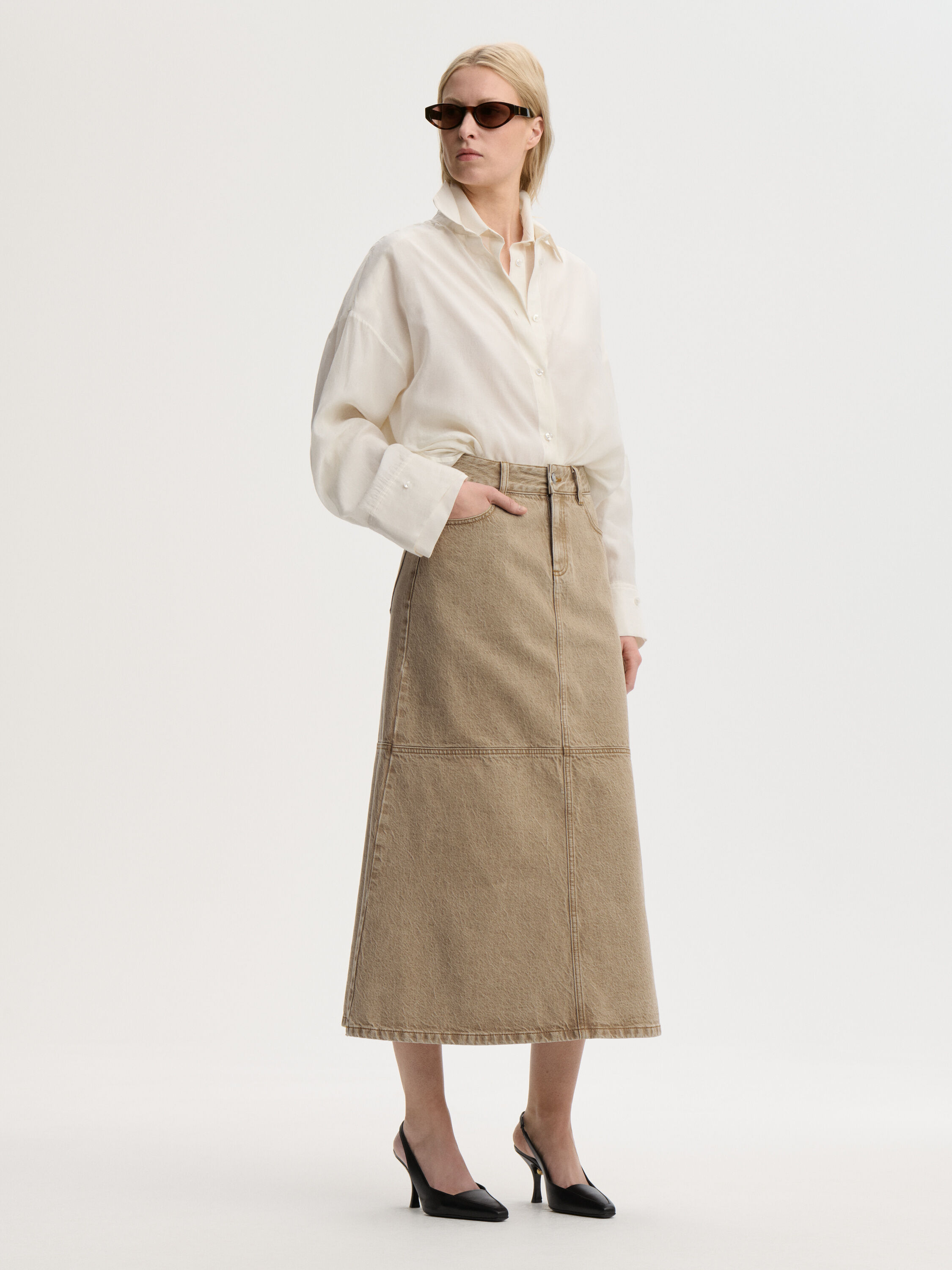 Solene denim skirt