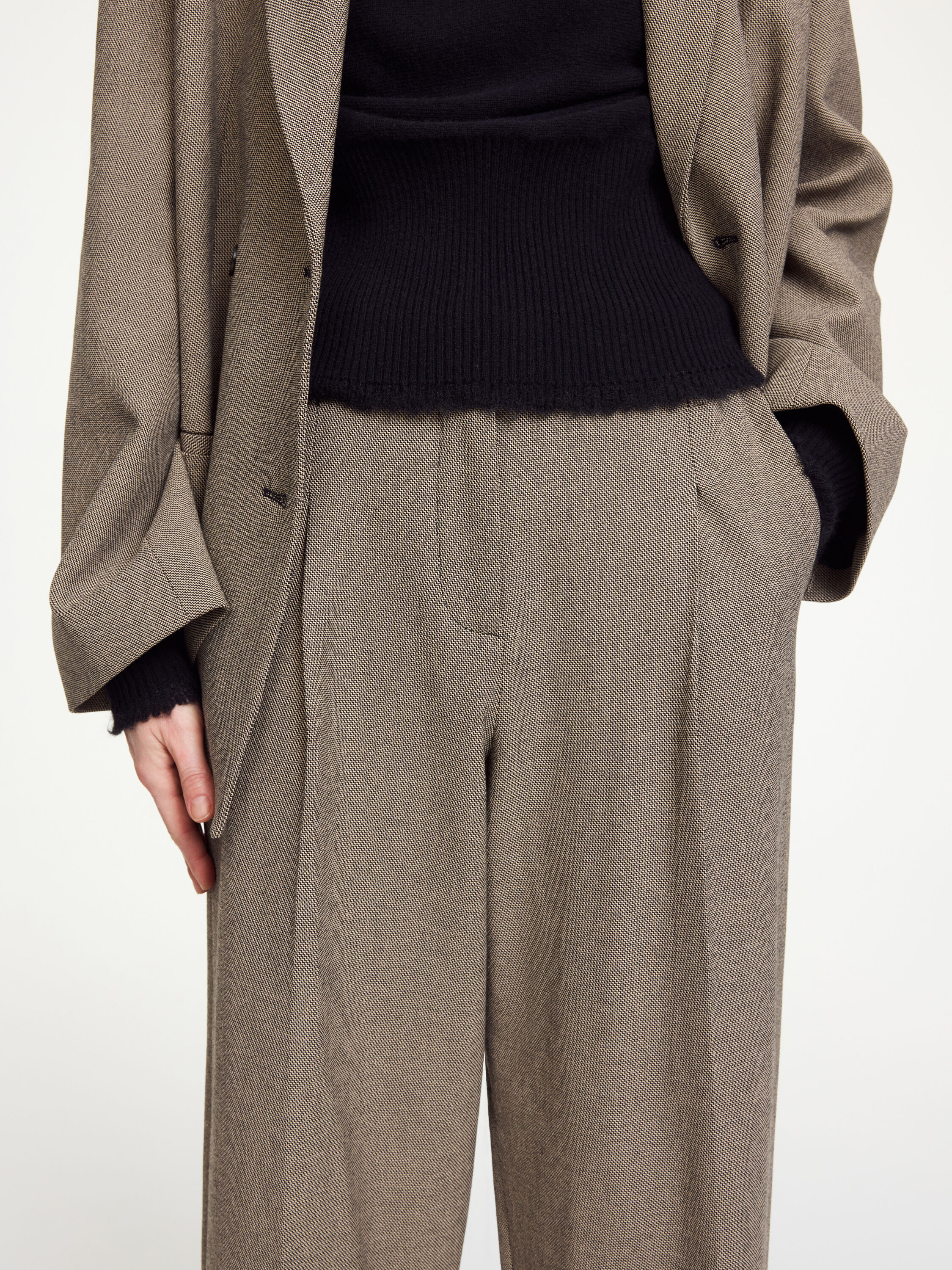Elsa Burgundy Embroidered Velvet Trousers