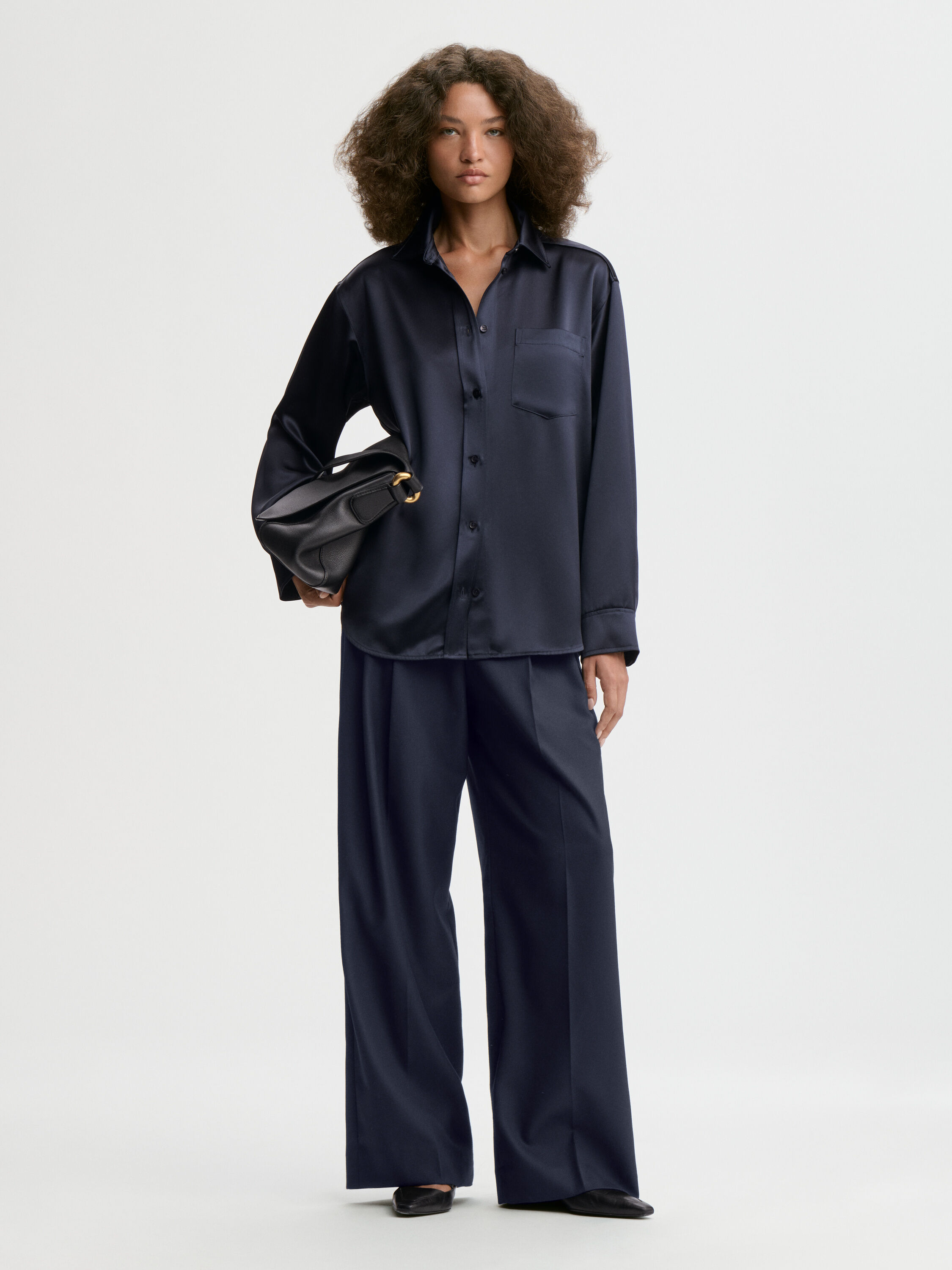 Audrey satin shirt