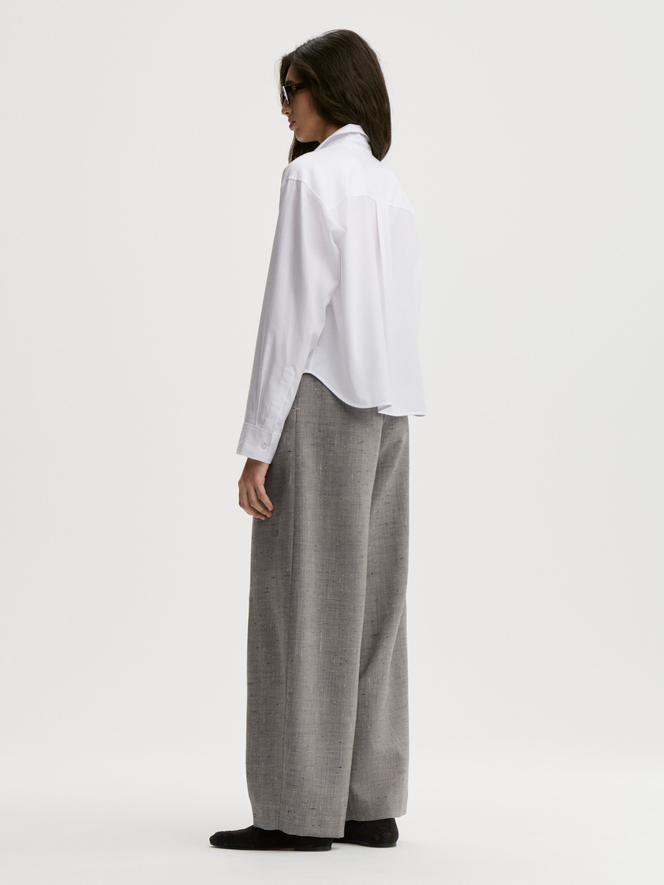 Audrey Cropped organic cotton shirt