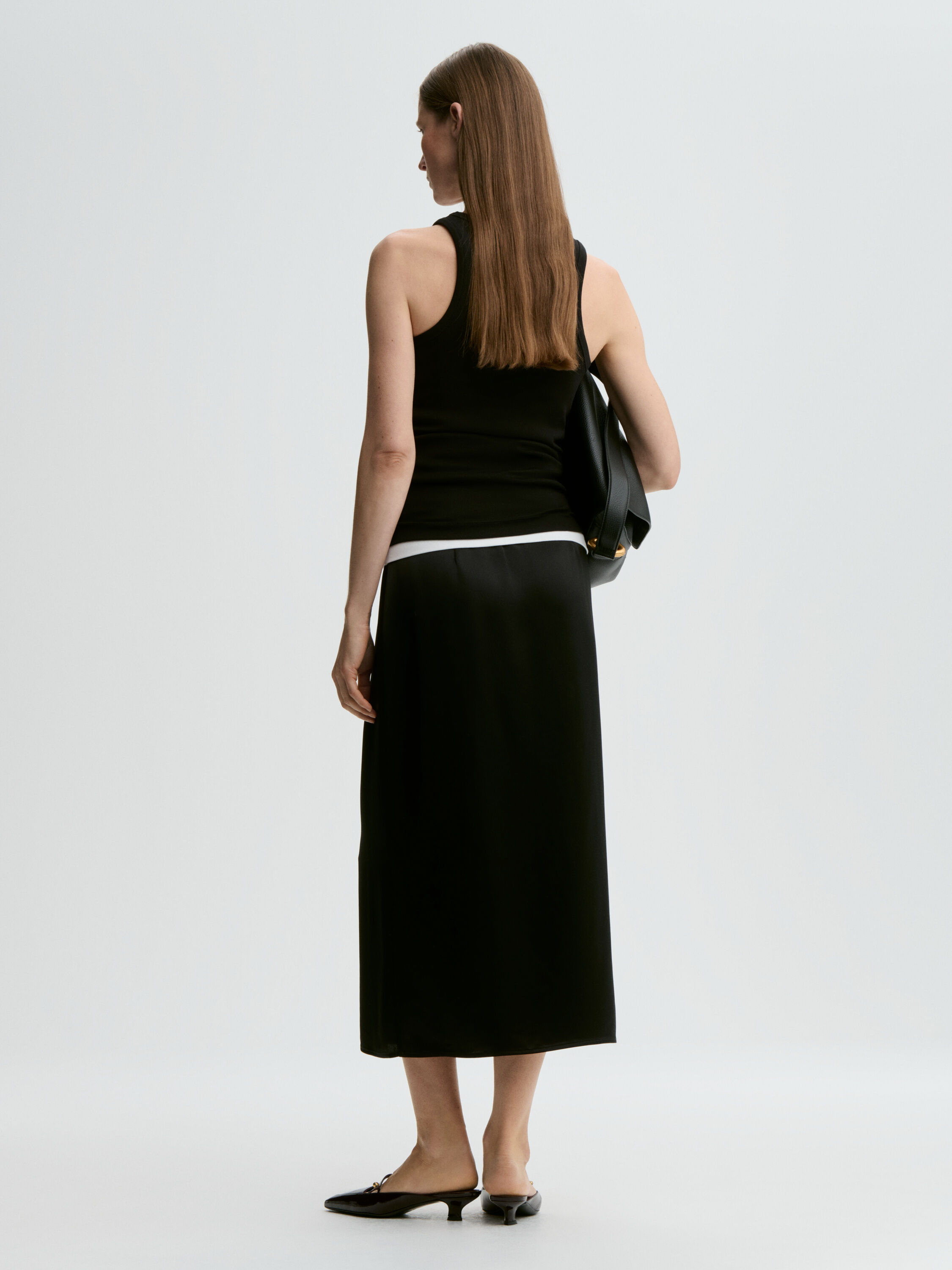 Pacia satin maxi skirt