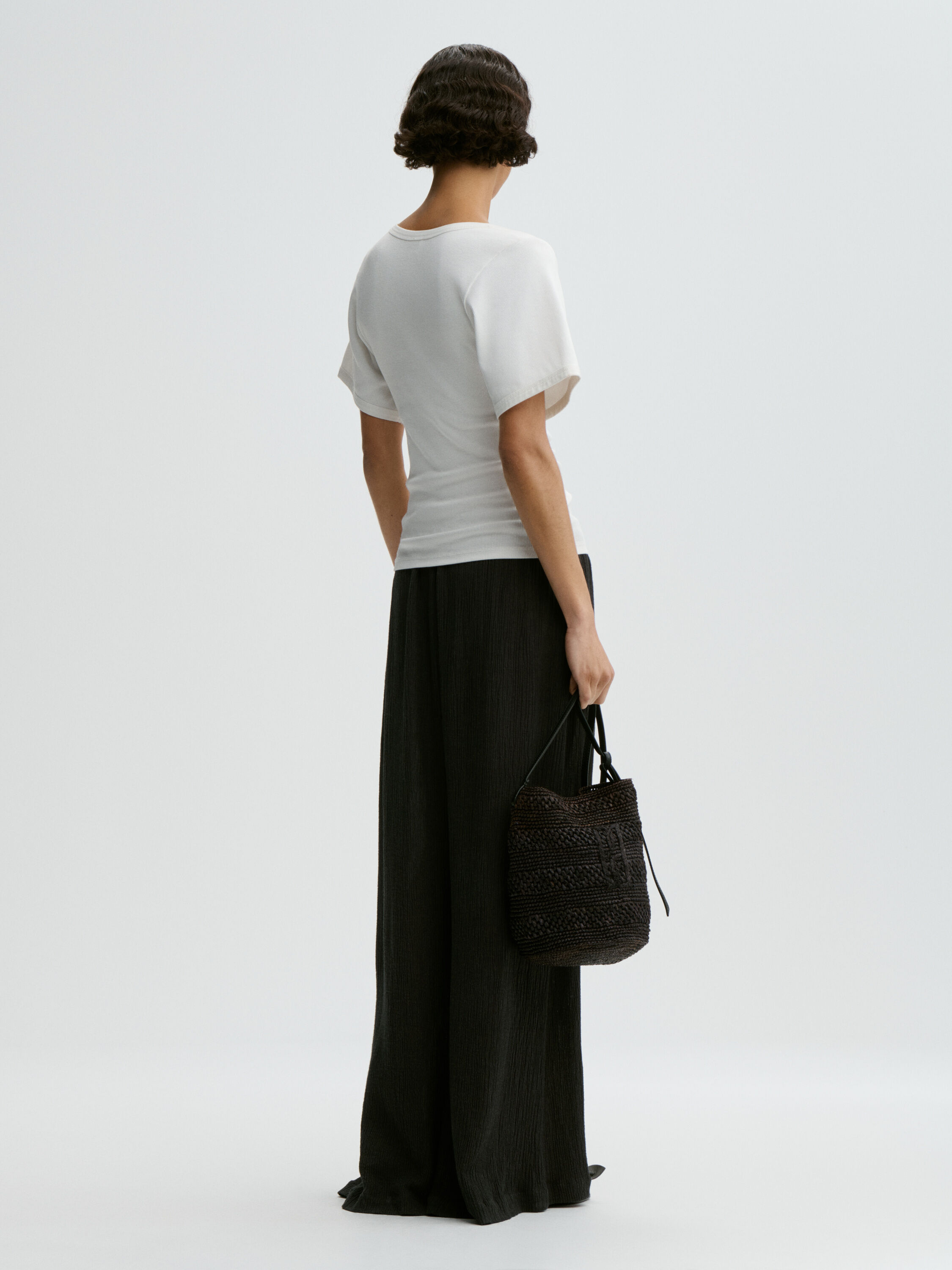 Pantalon &agrave; jambe large Pisca Weave