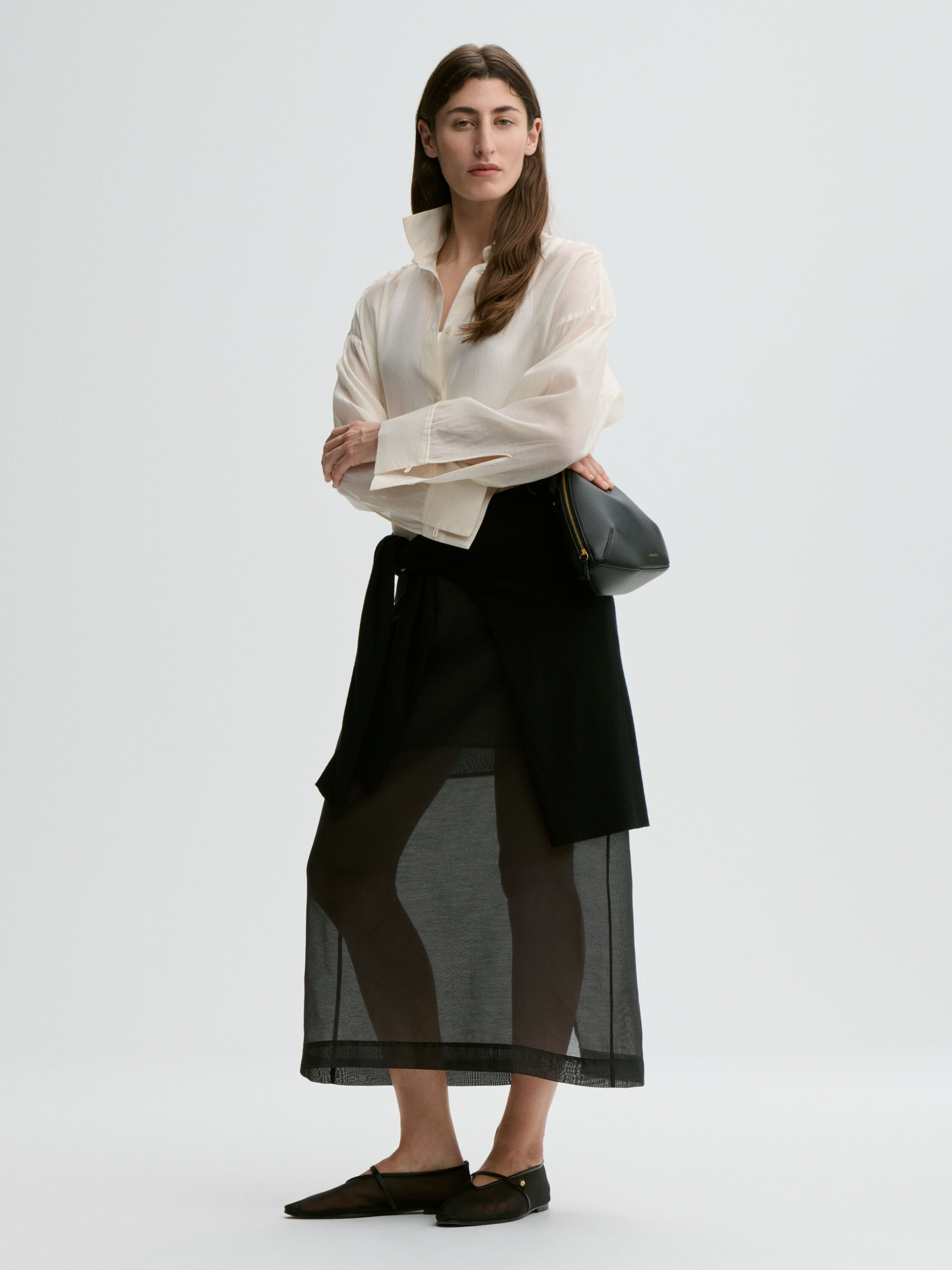 Derris silk organza shirt