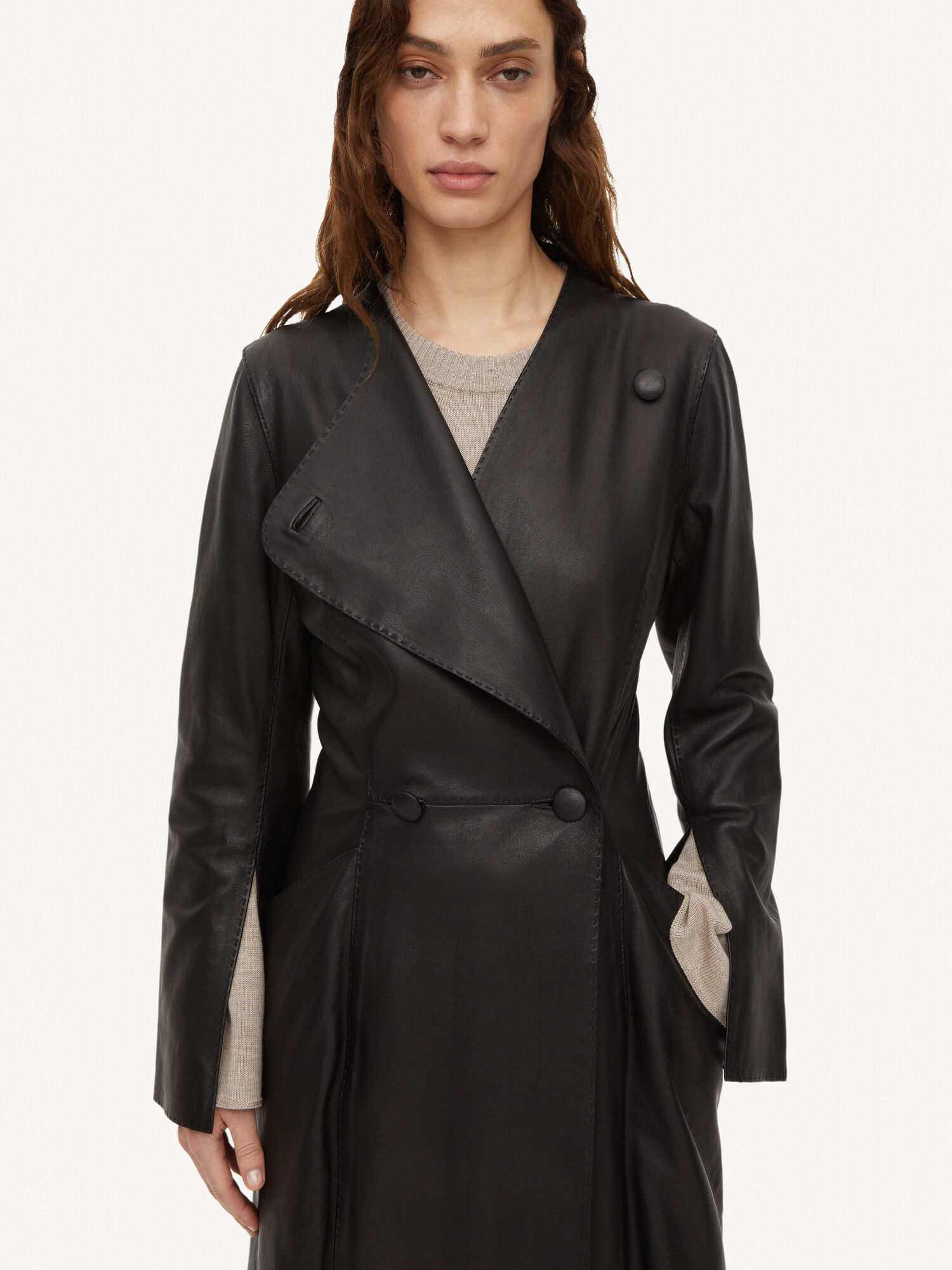 Sirrena leather coat
