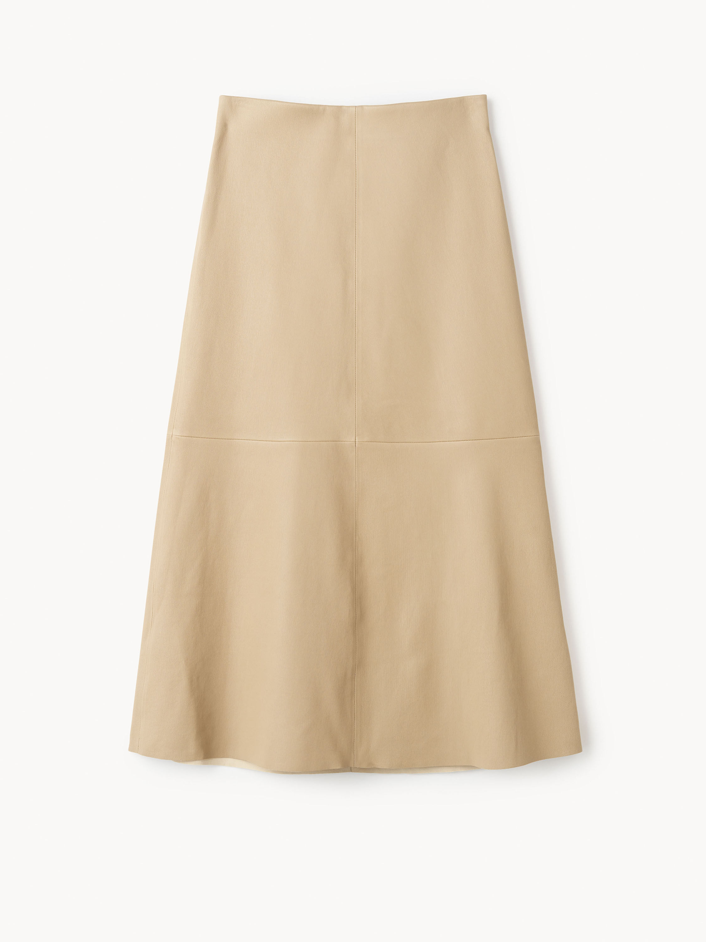 Jupe en cuir beige online