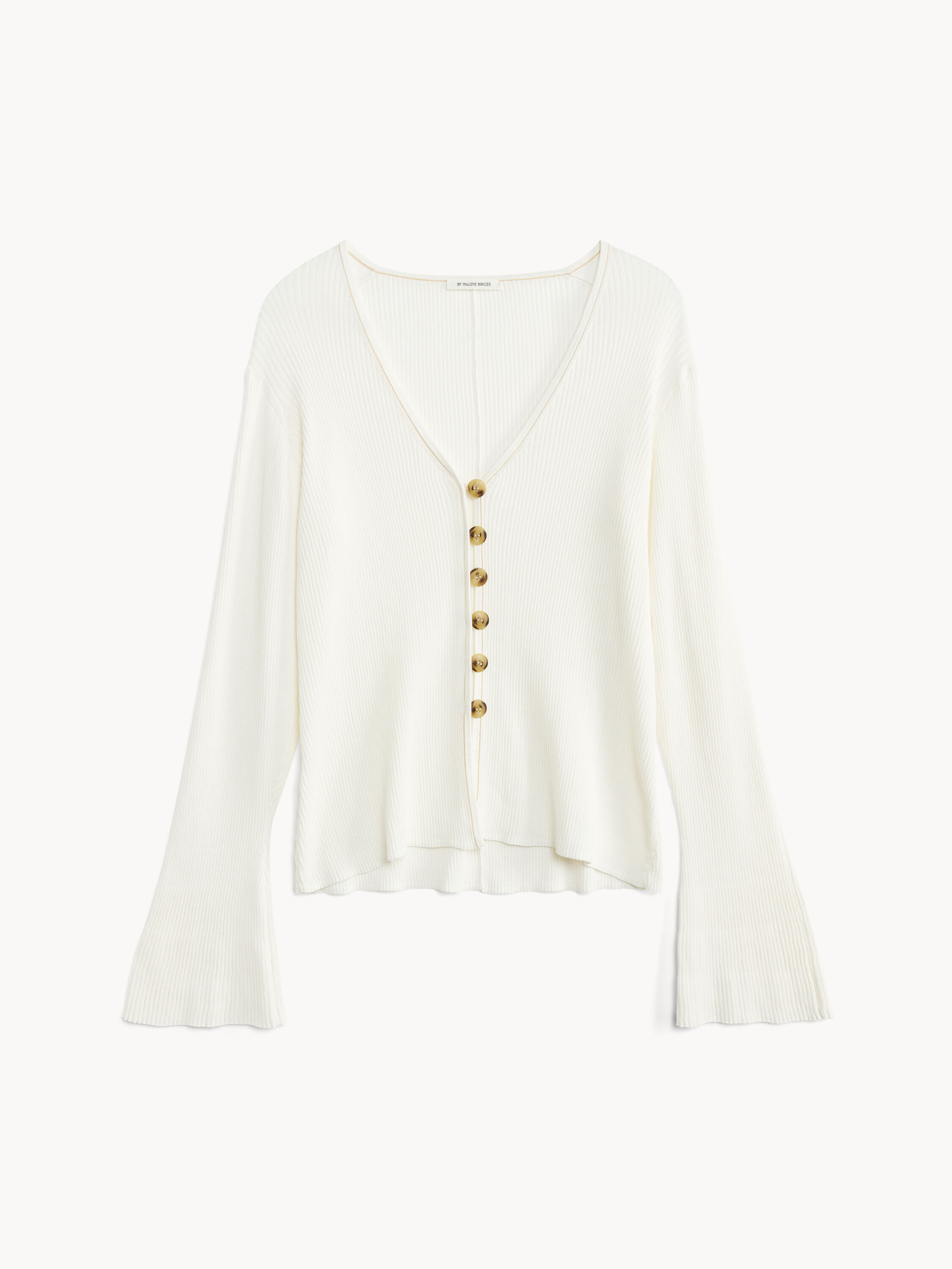 White bell sleeve cardigan sale