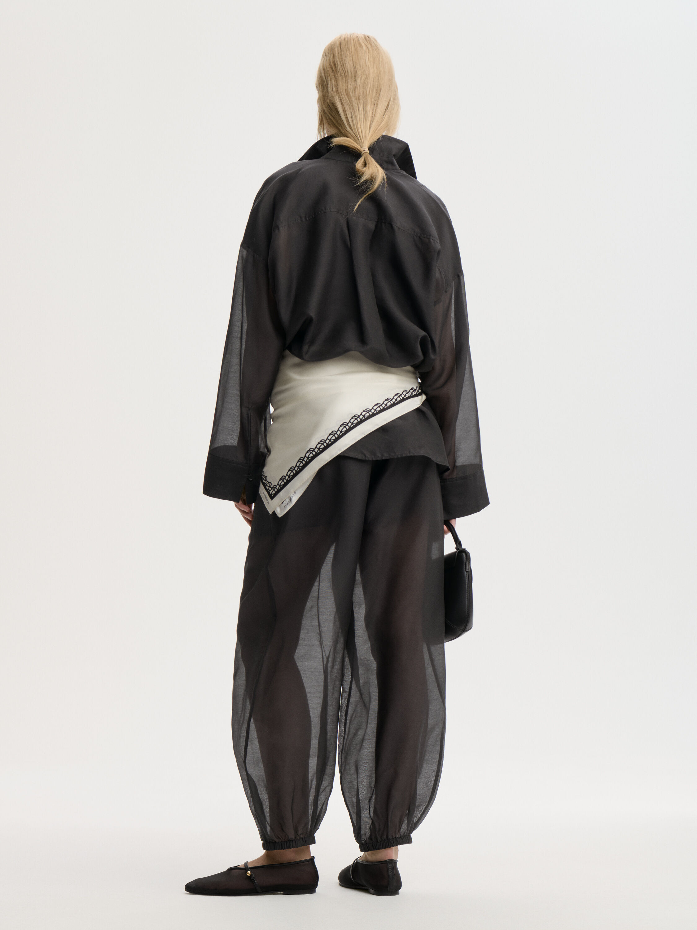 Lumas silk organza trousers