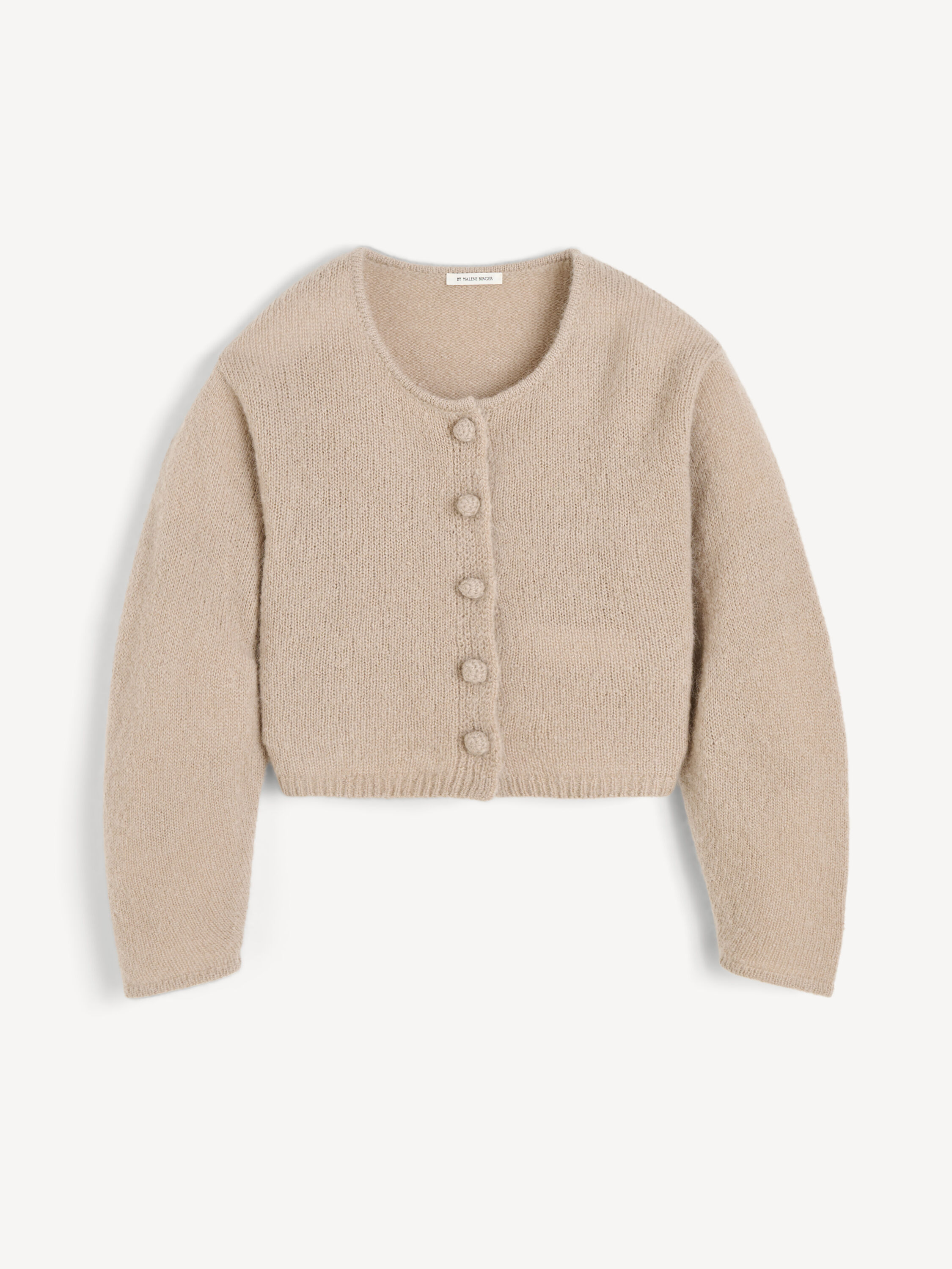 【BAON】[unisex] Markel round wool over cardigan Sale Cardigans | Discounted Natural Knitwear | WoolOvers US