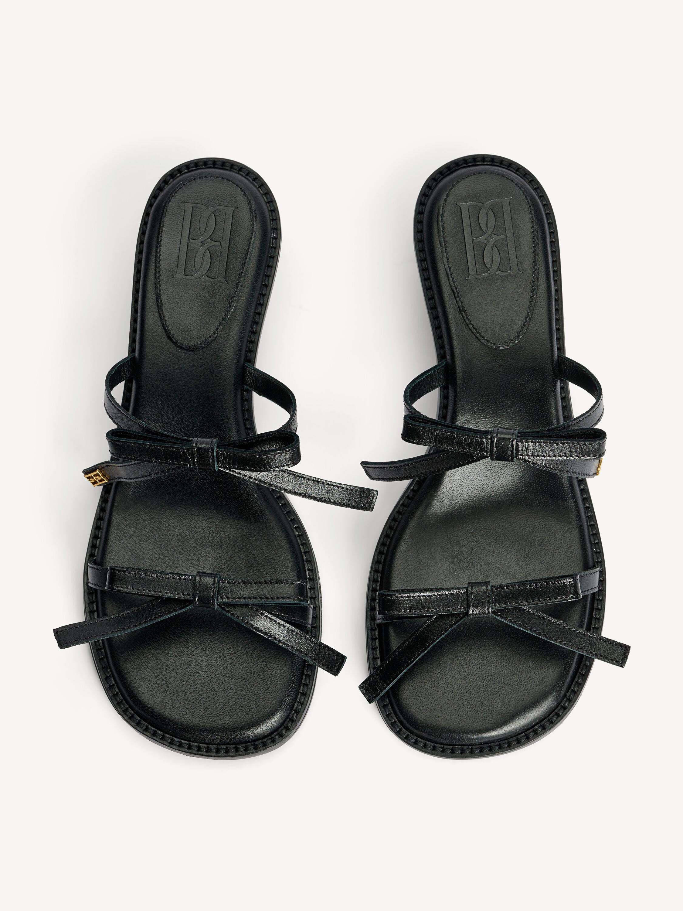 サンダル・ミュール BY MALENE BIRGER Women Sandals 103395 59301 050 BLACK Black Tianno leather sandals - Buy Sale online | By Malene Birger