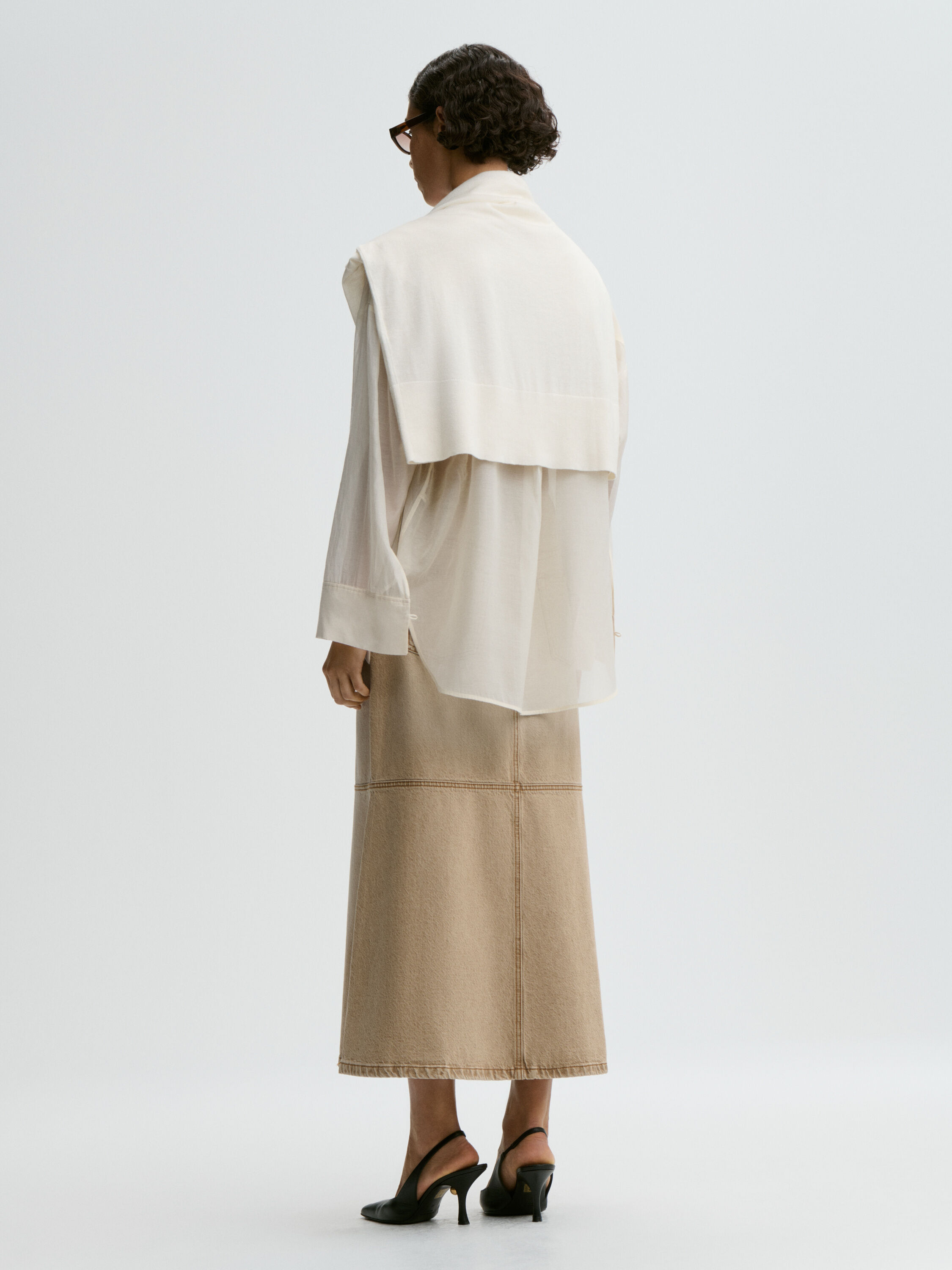 Solene denimnederdel