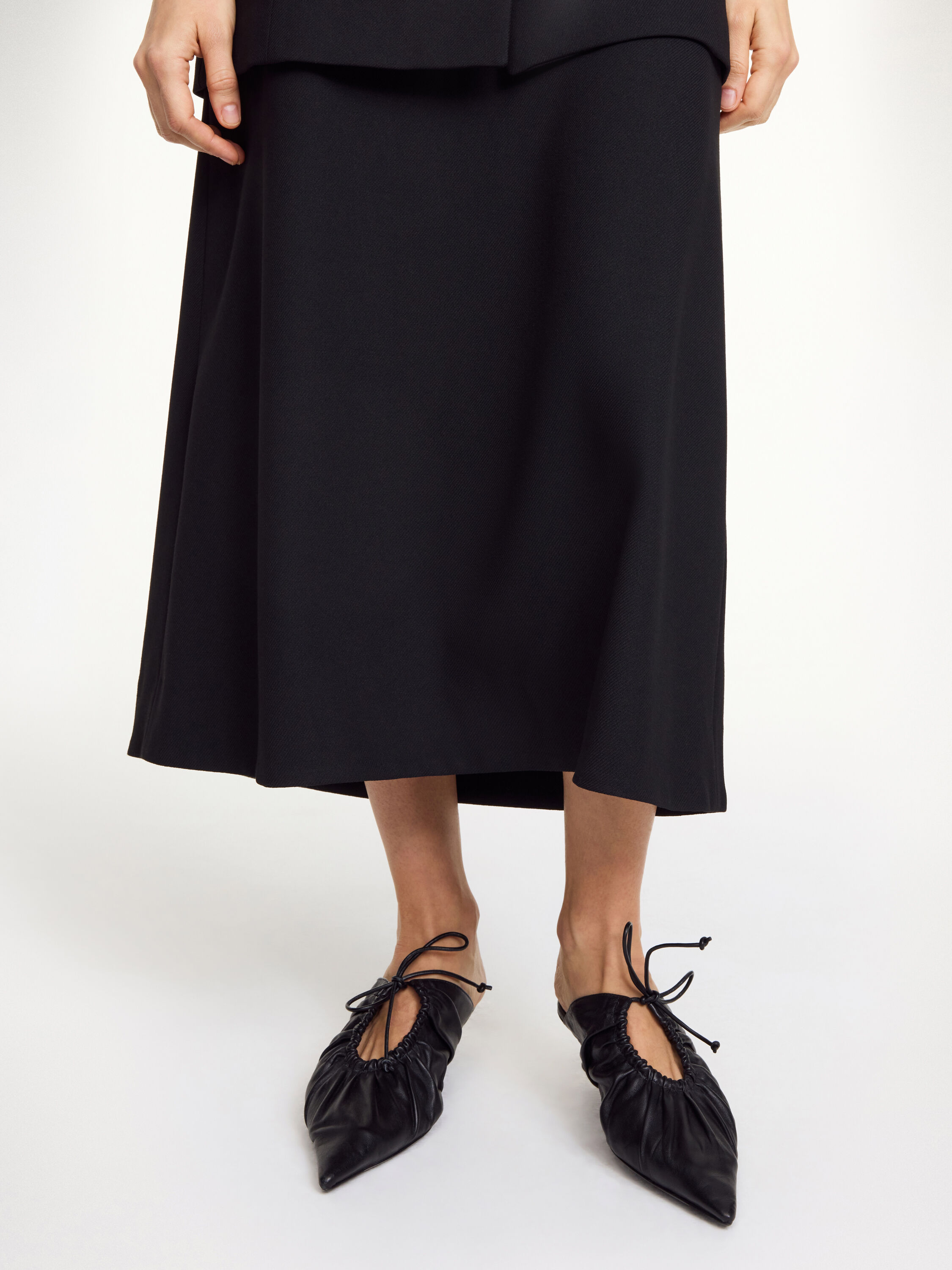 ワンピース BY MALENE BIRGER Women Mid Skirts 103226 59285 050 BLACK Bla By Malene Birger A-line Midi Skirt | Black | FARFETCH