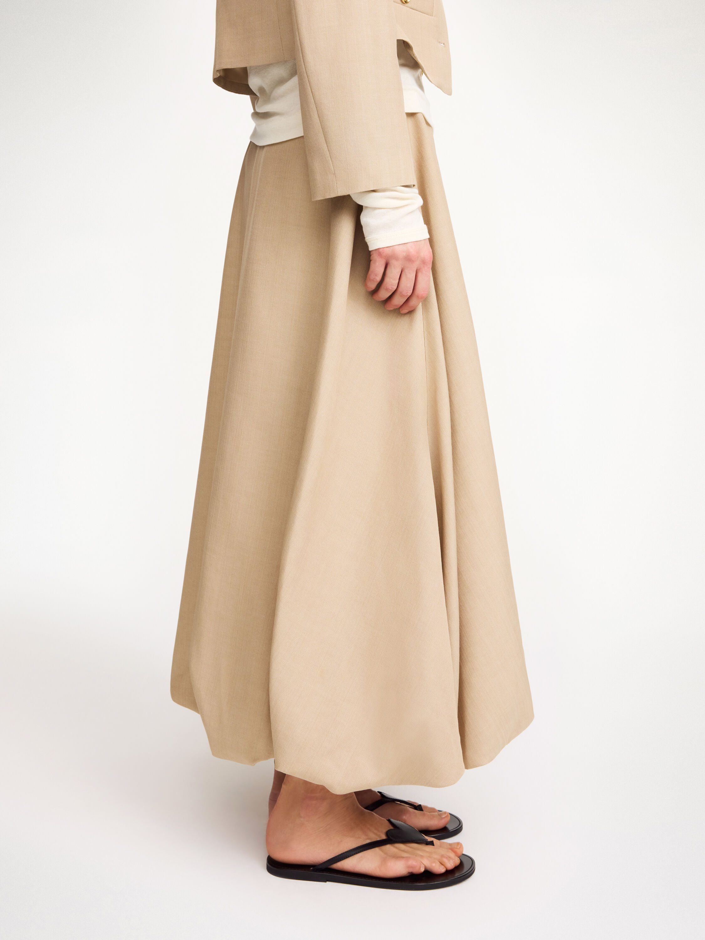 スカート Mary logo cotton skirt Beige Mary logo cotton skirt