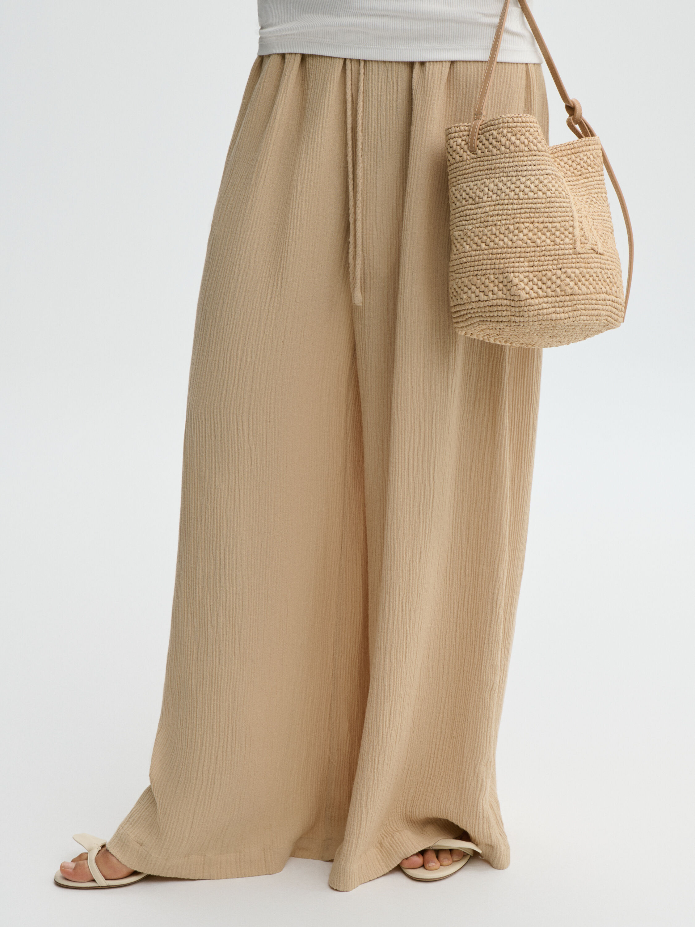 Pisca Weave wide-leg trousers