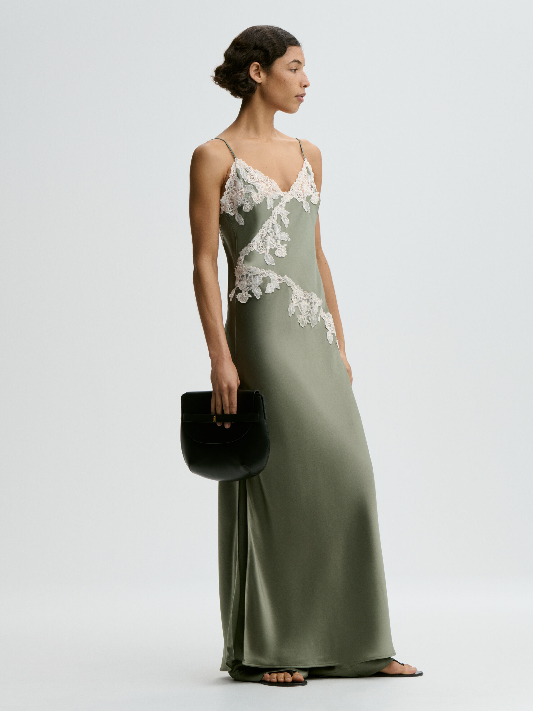 Vera satin maxi dress