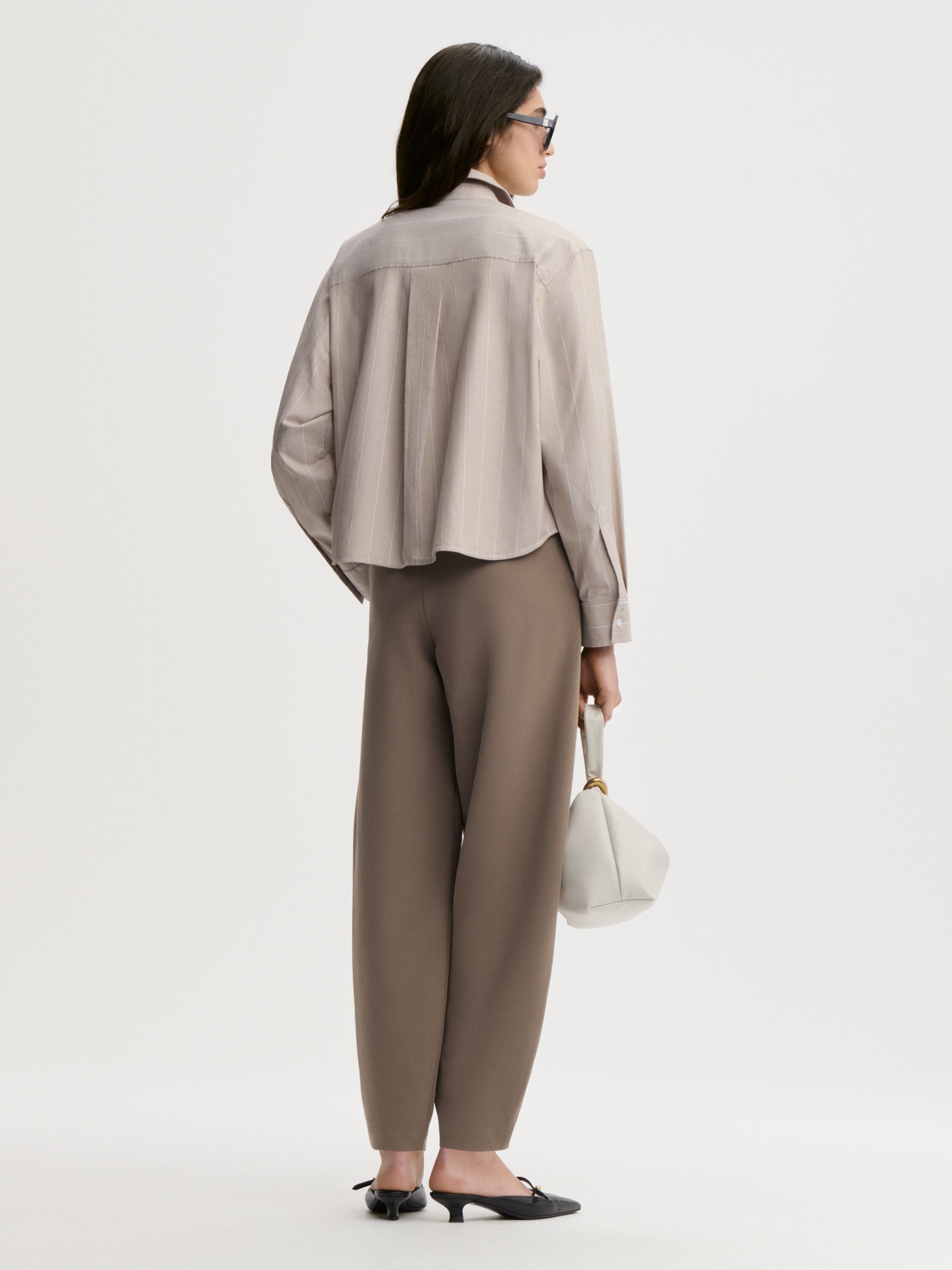 Audrey Cropped organic cotton shirt